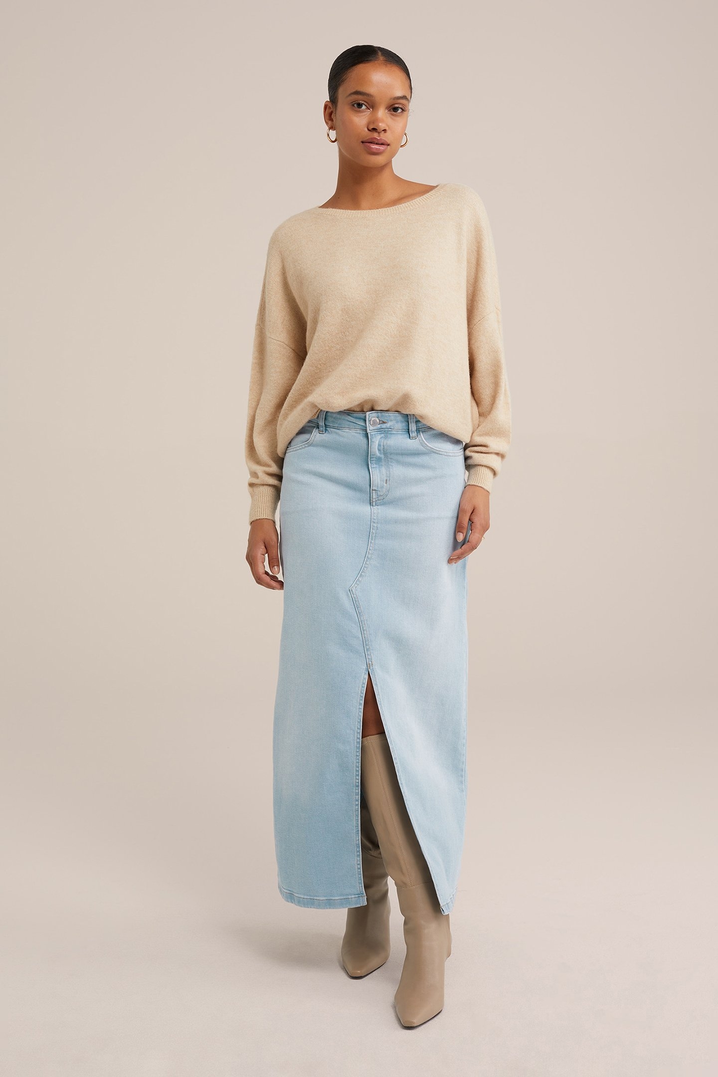 SKIRT MAXI LENGTH LIGHT BLUE 3