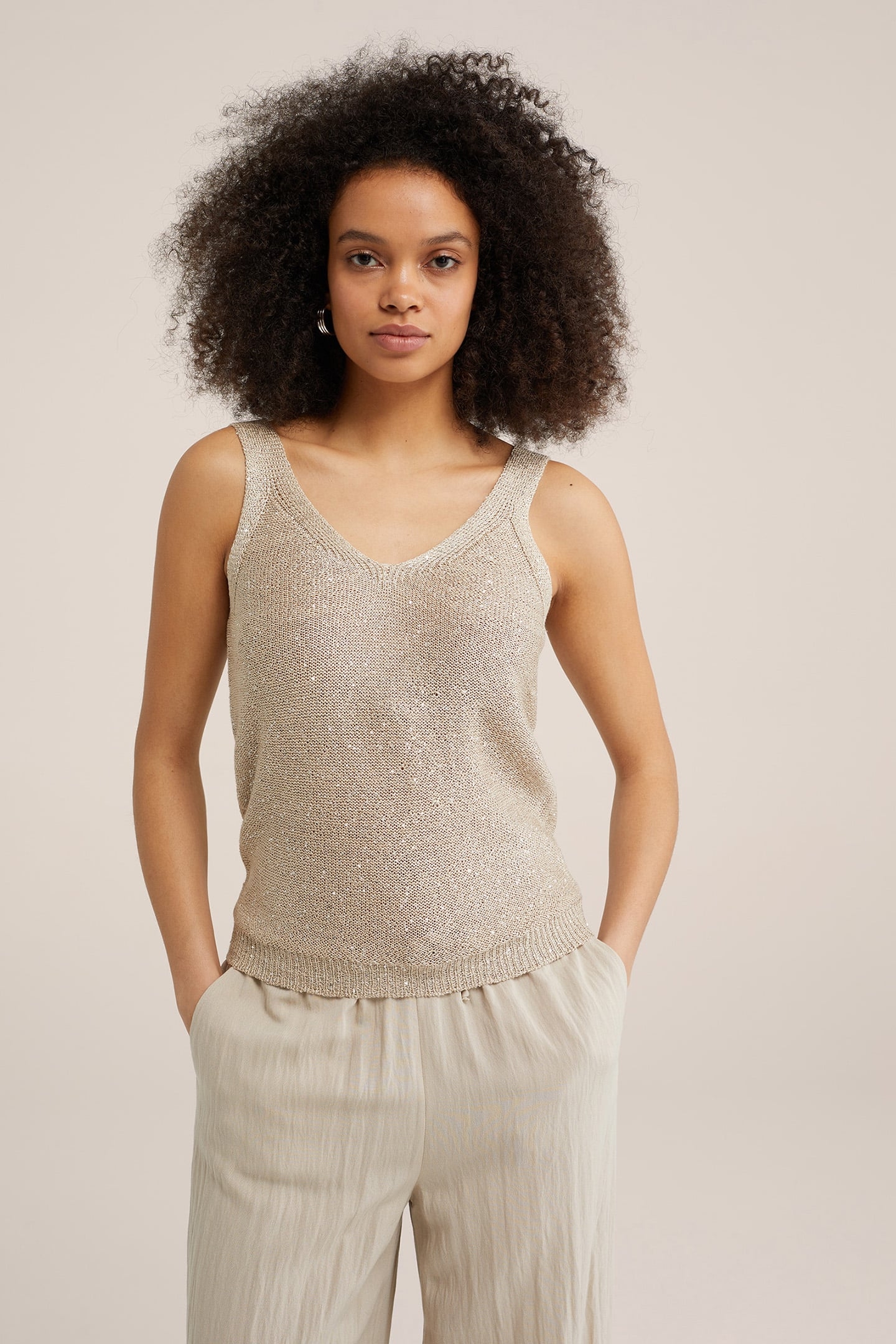 KNITTED PULLOVER BEIGE 1