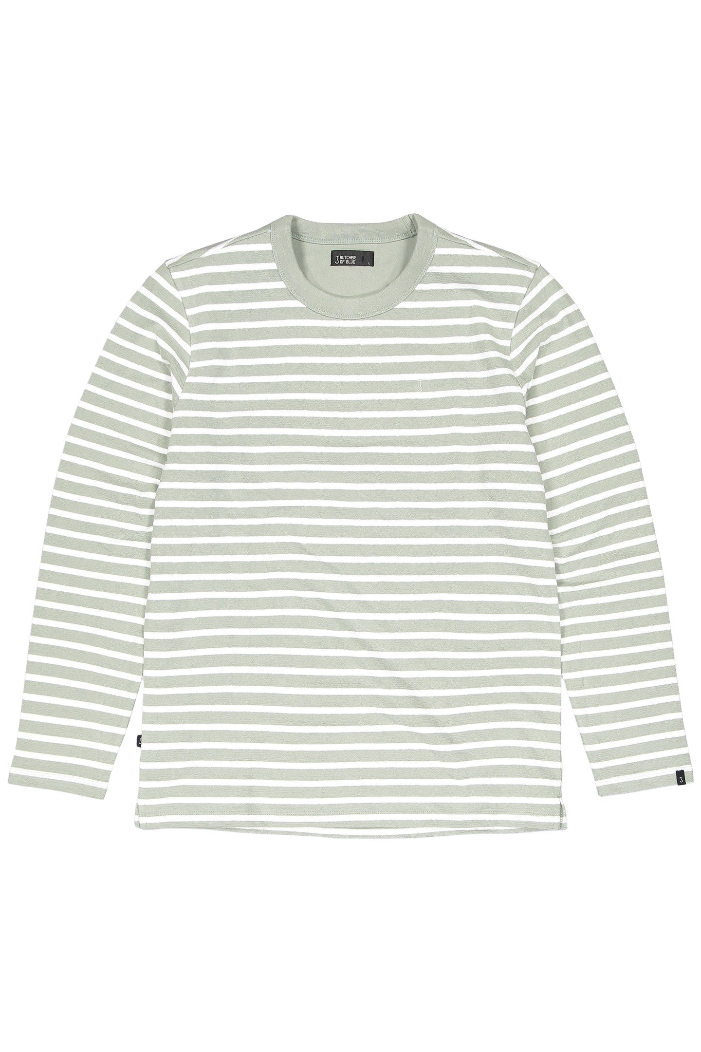 GASPARD STRIPE CREW DK. DELPHI GREEN 3