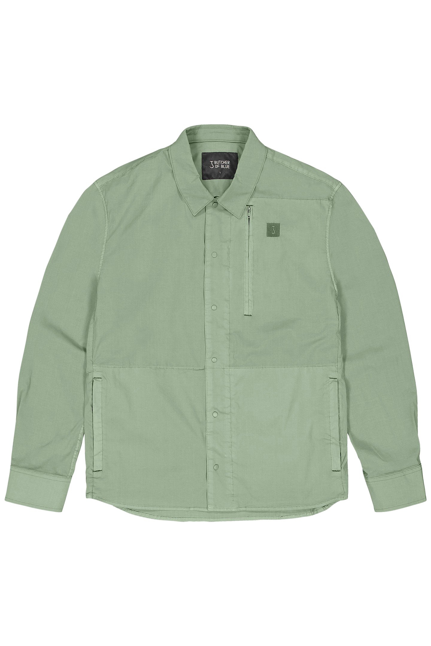 LUCA POPLIN OVERSHIRT JADE GREEN 2