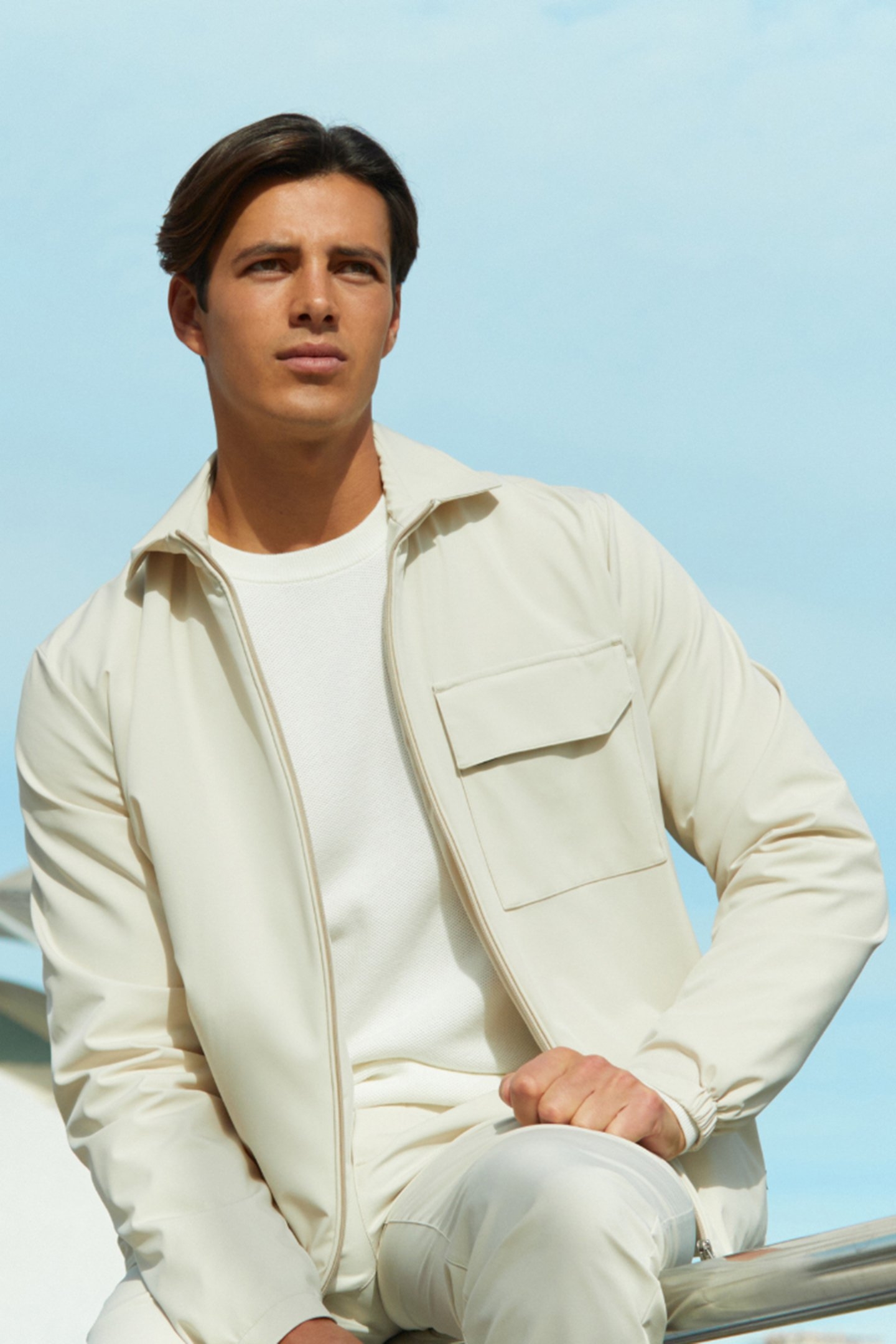 MARSH | TECH STRETCH SHIRT JACKET WHITE SAND 5