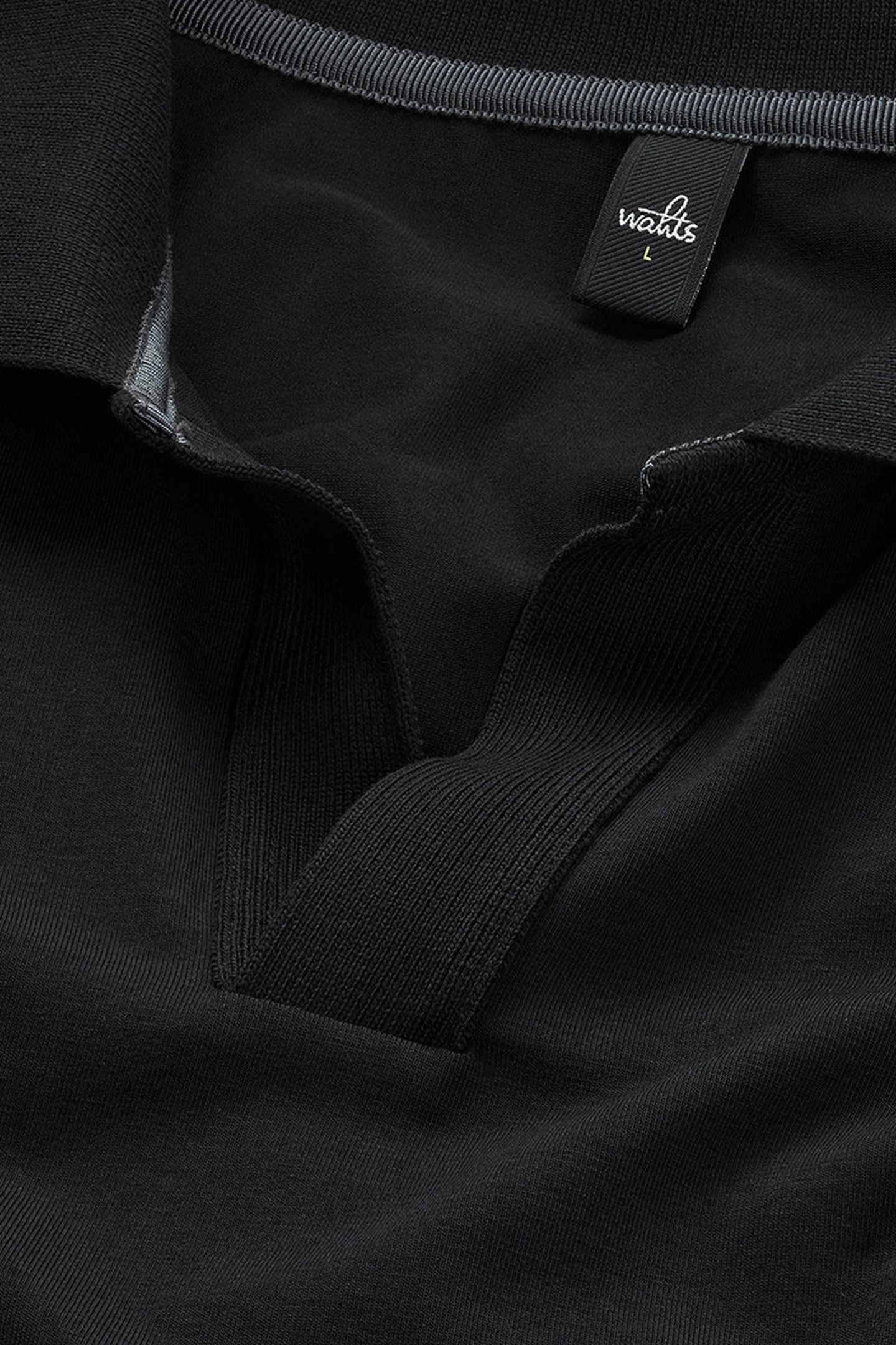 FILIP | JERSEY STRETCH LONGSLEEVE POLO PURE BLACK 5