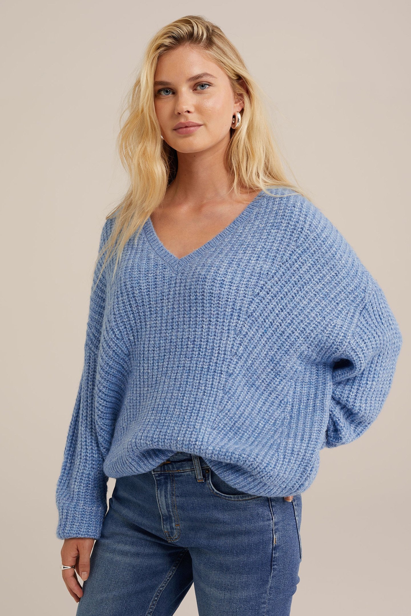 KNITTED PULLOVER LIGHT BLUE 1
