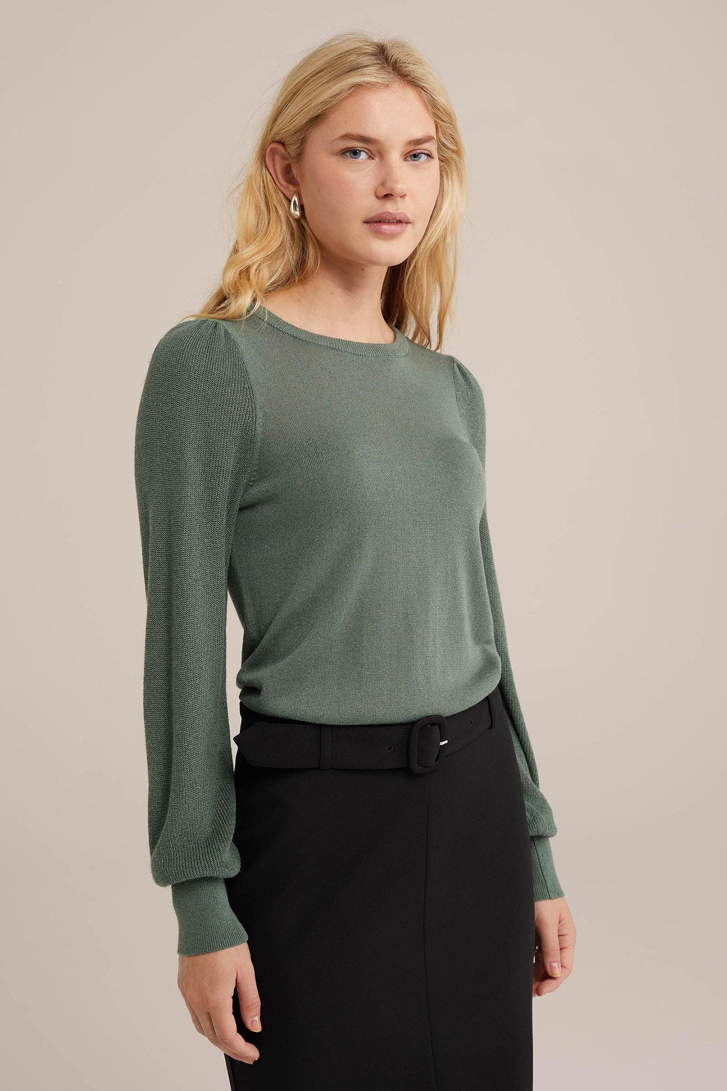 KNITTED PULLOVER GREEN 1