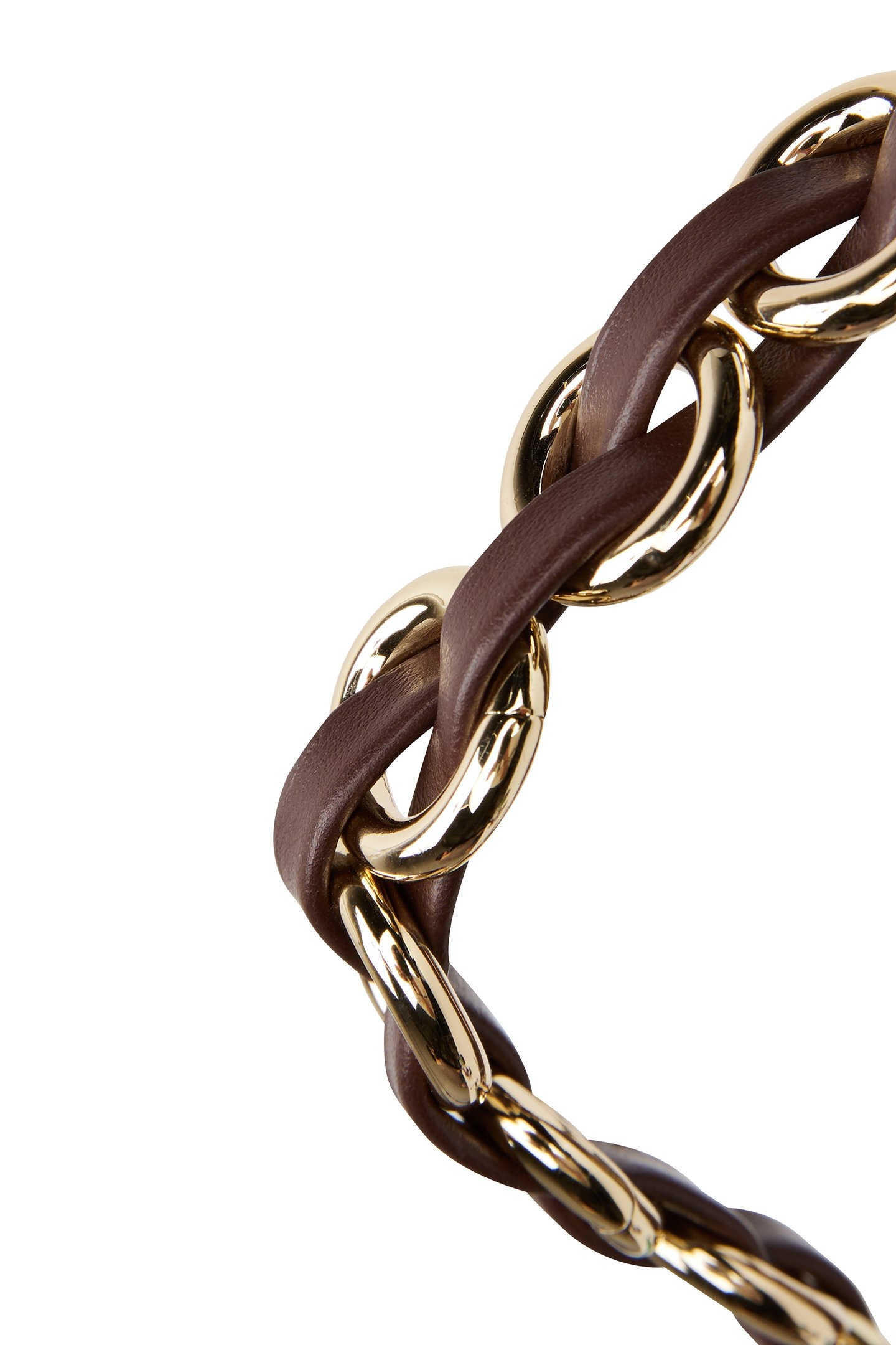 MOON LEATHER CROSSOVER HANDBAG WALNUT BROWN 4