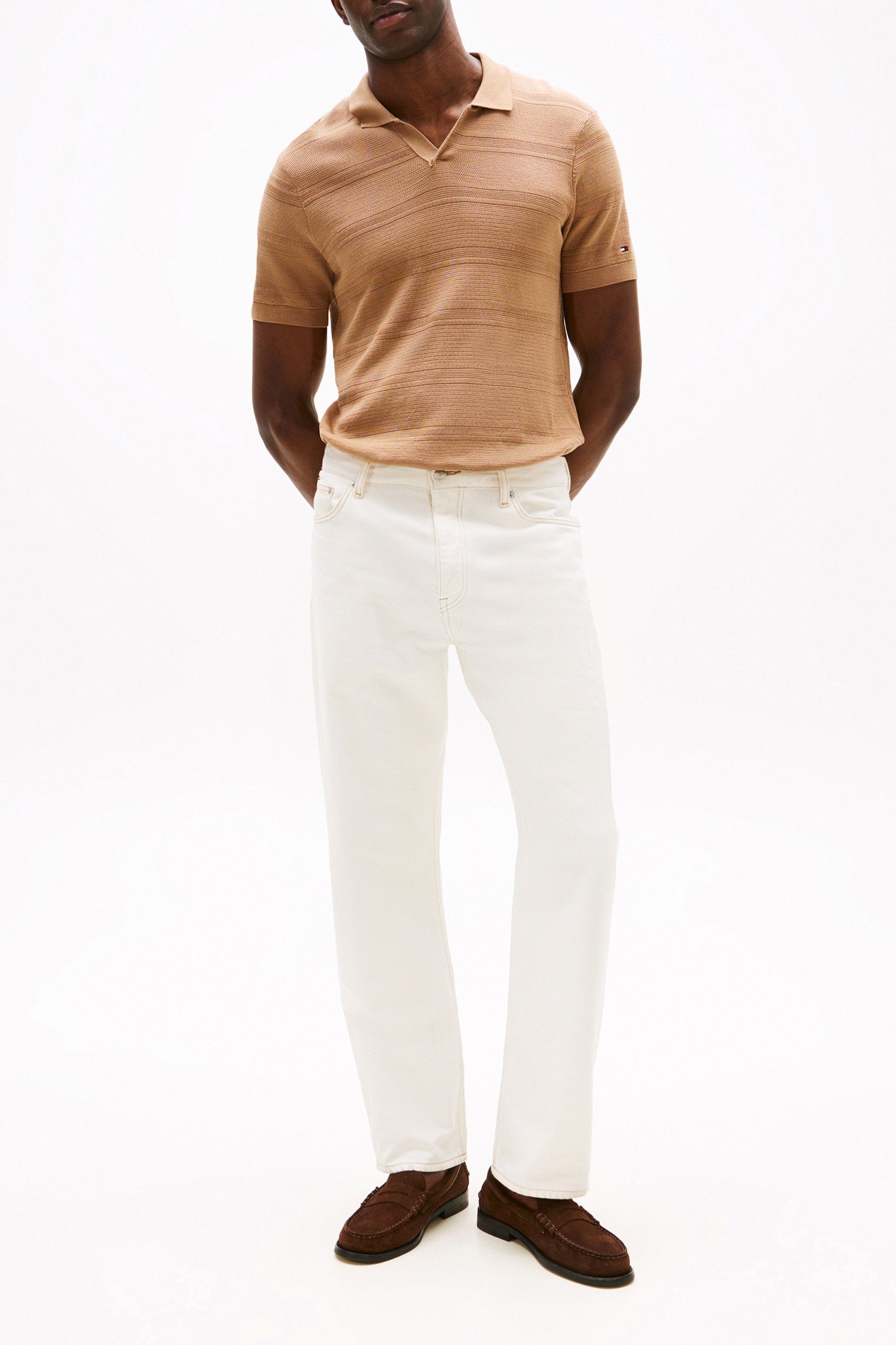 DC KNTD STP JHNY COL SLIM FIT POLO SHIRT CHAMPAGNE COLOR 2