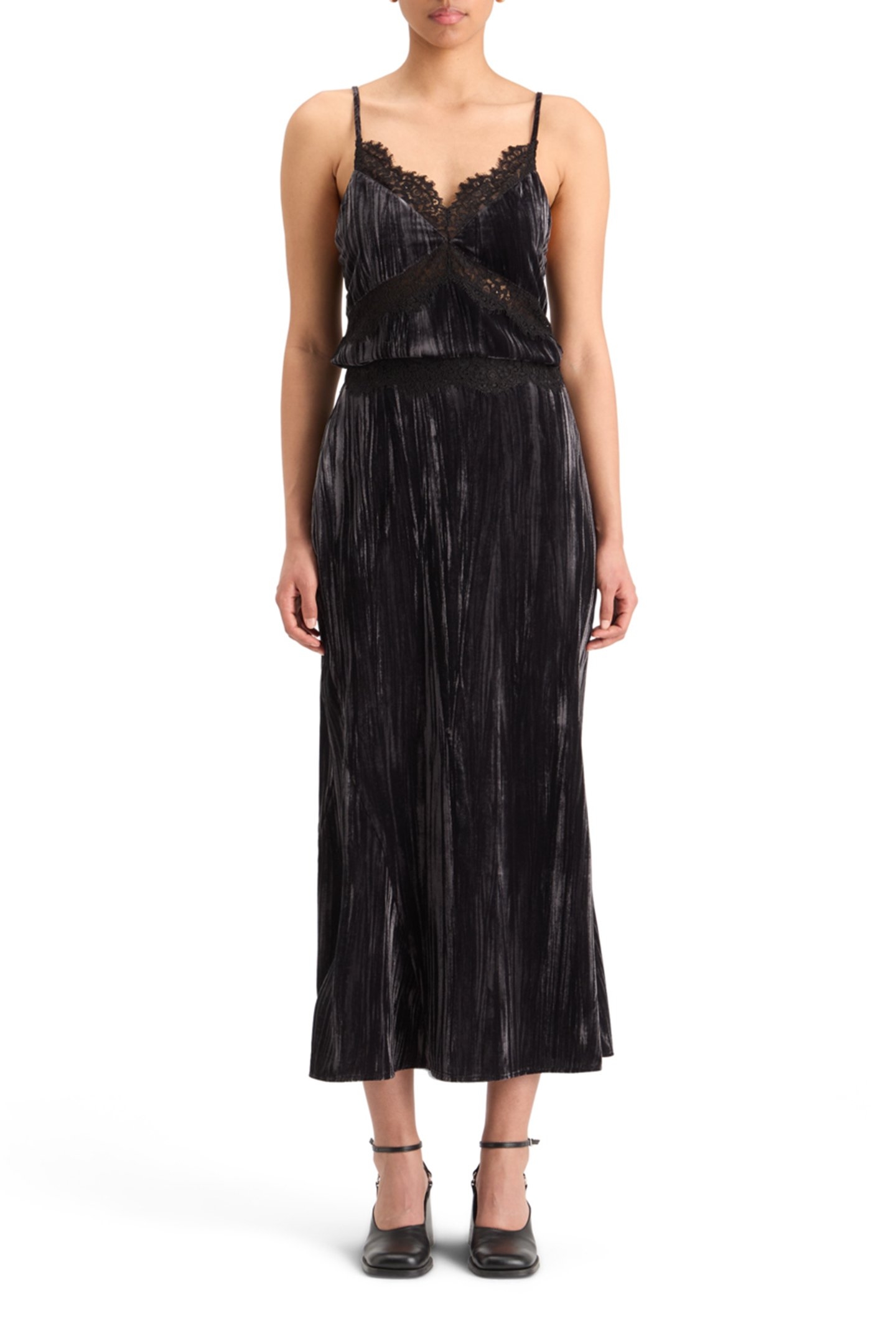 VELVET SKIRT EVENING BLACK 1