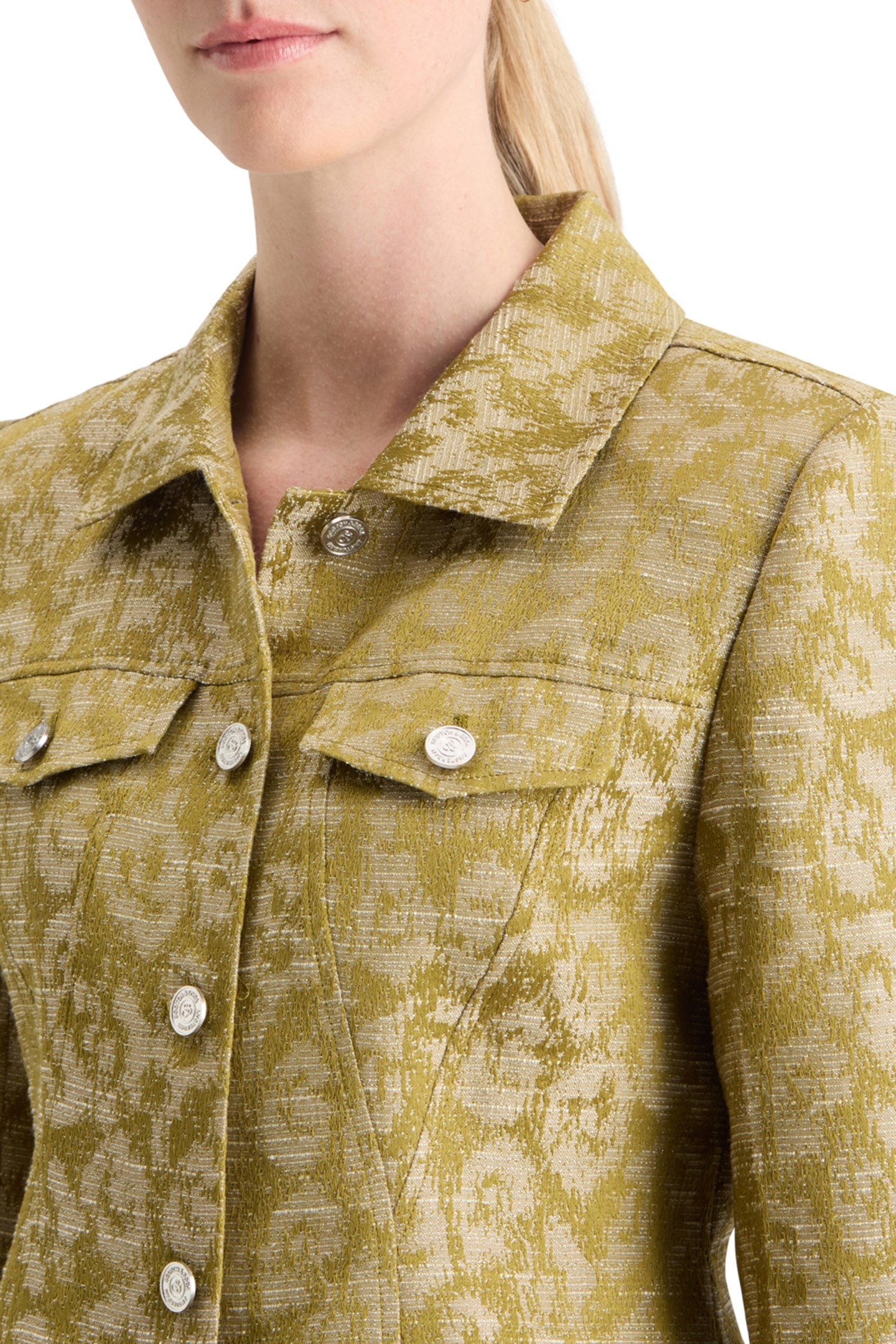 JACQUARD FITTED TRUCKER BLAZER IKAT LEOPARD 7