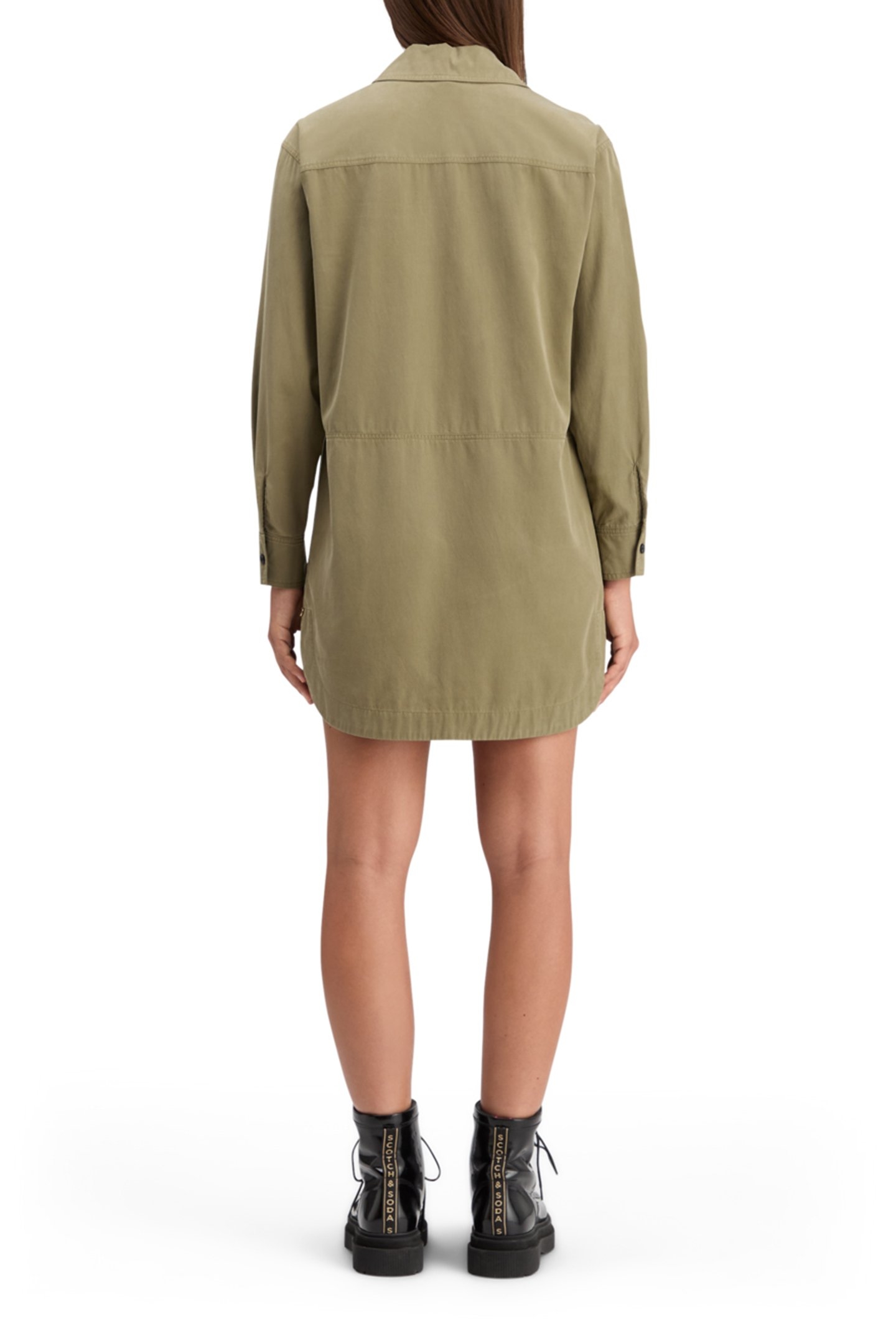 WASHED SHIRT DRESS WASHED MILITARY 2