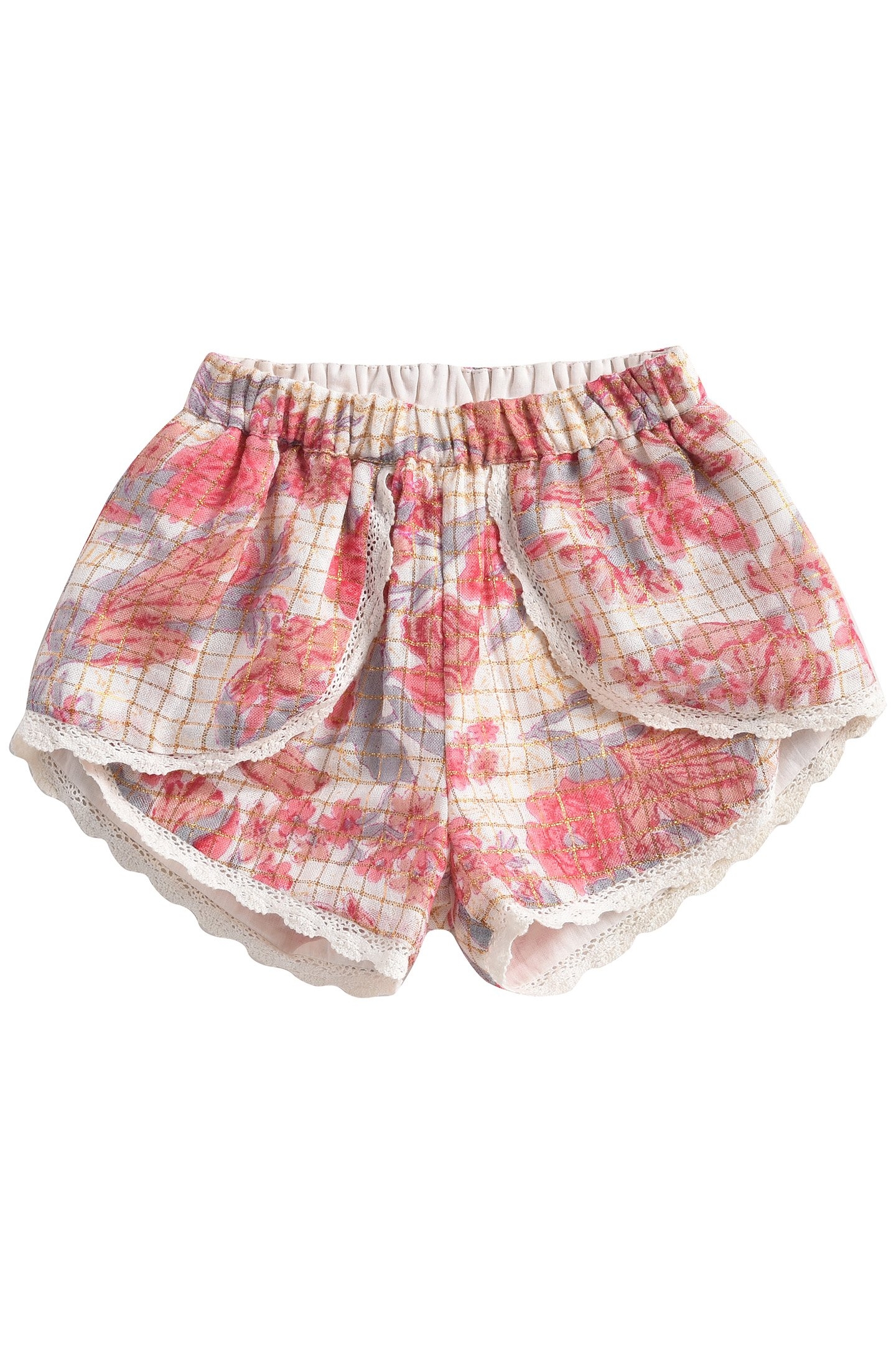 SHORTS VELINDA PINK FLOWERS 2