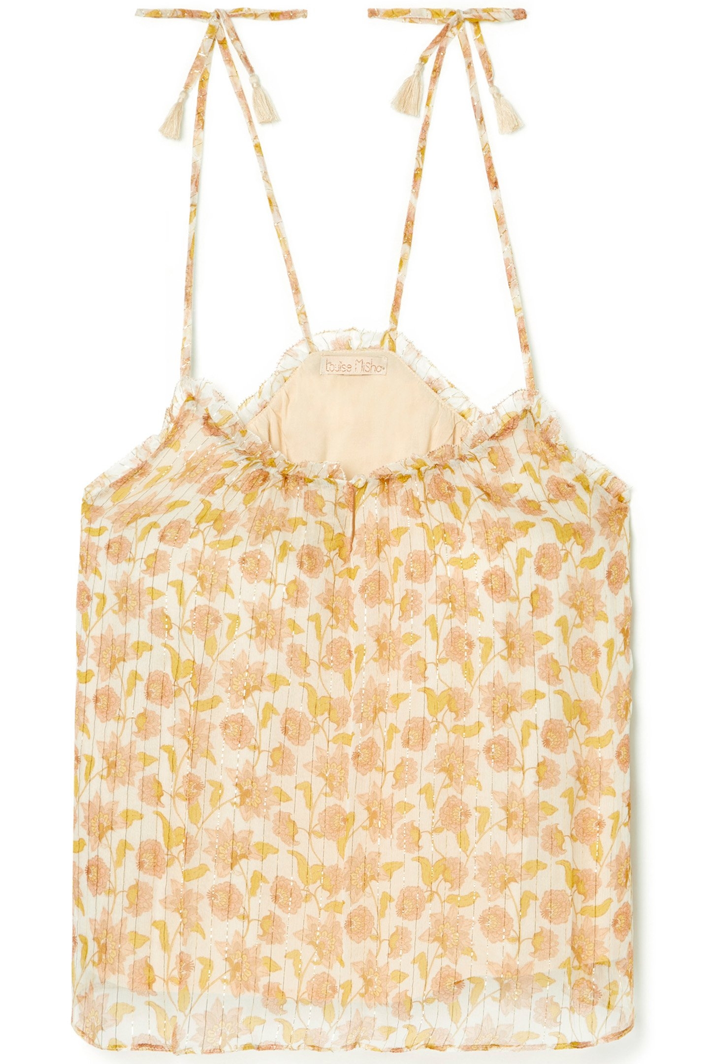 TOP LEGRA BLUSH FLOWERS LUREX 1