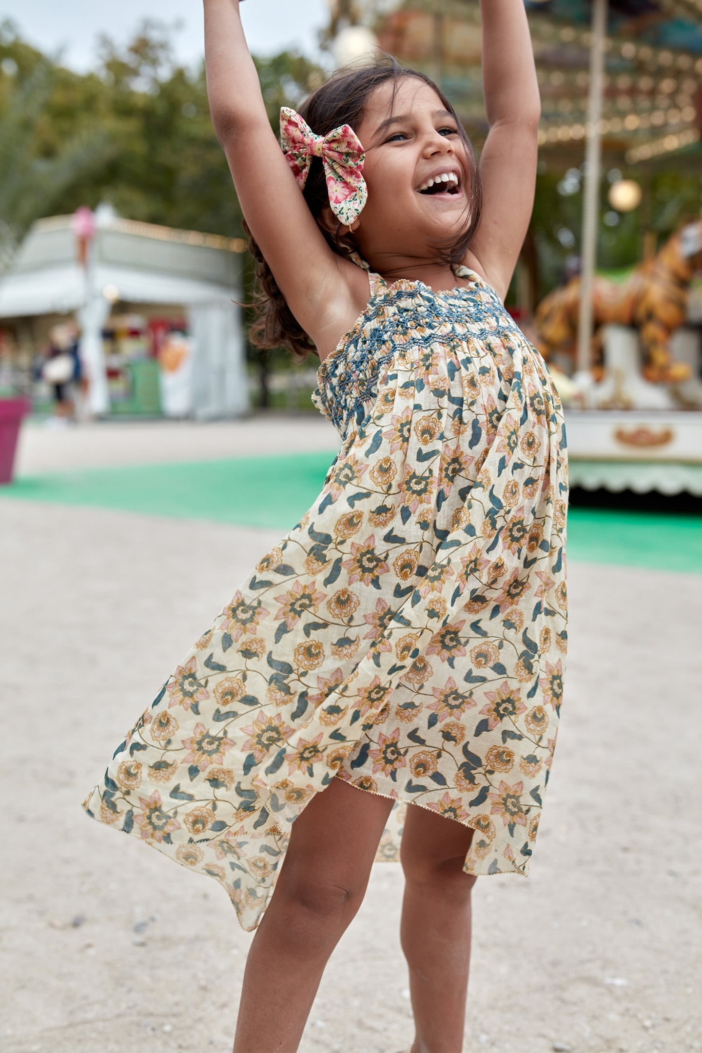 DRESS MARCELINE CREAM FLOWERS 3