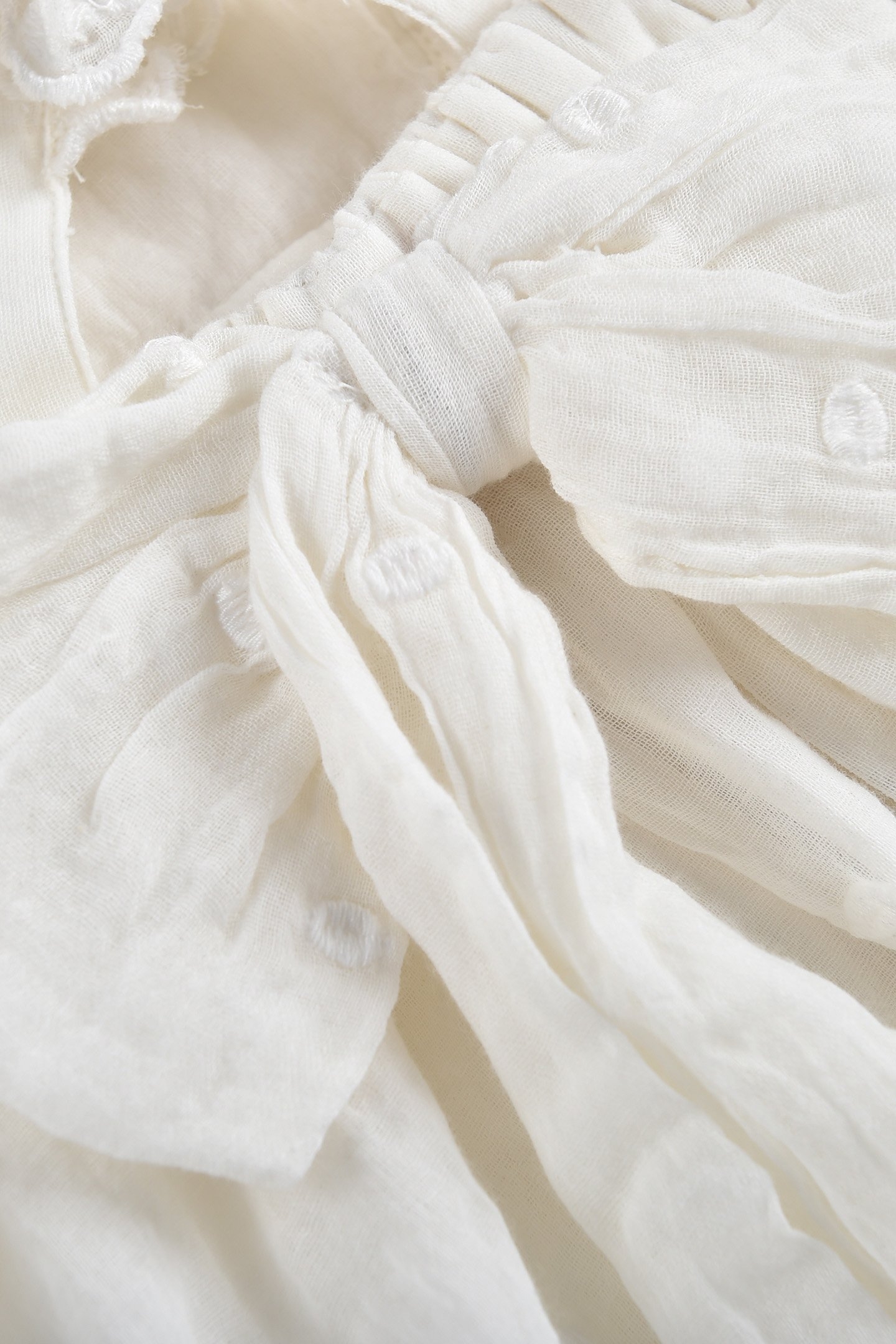 DRESS HUGUETTE OFF-WHITE PLUMETIS 7