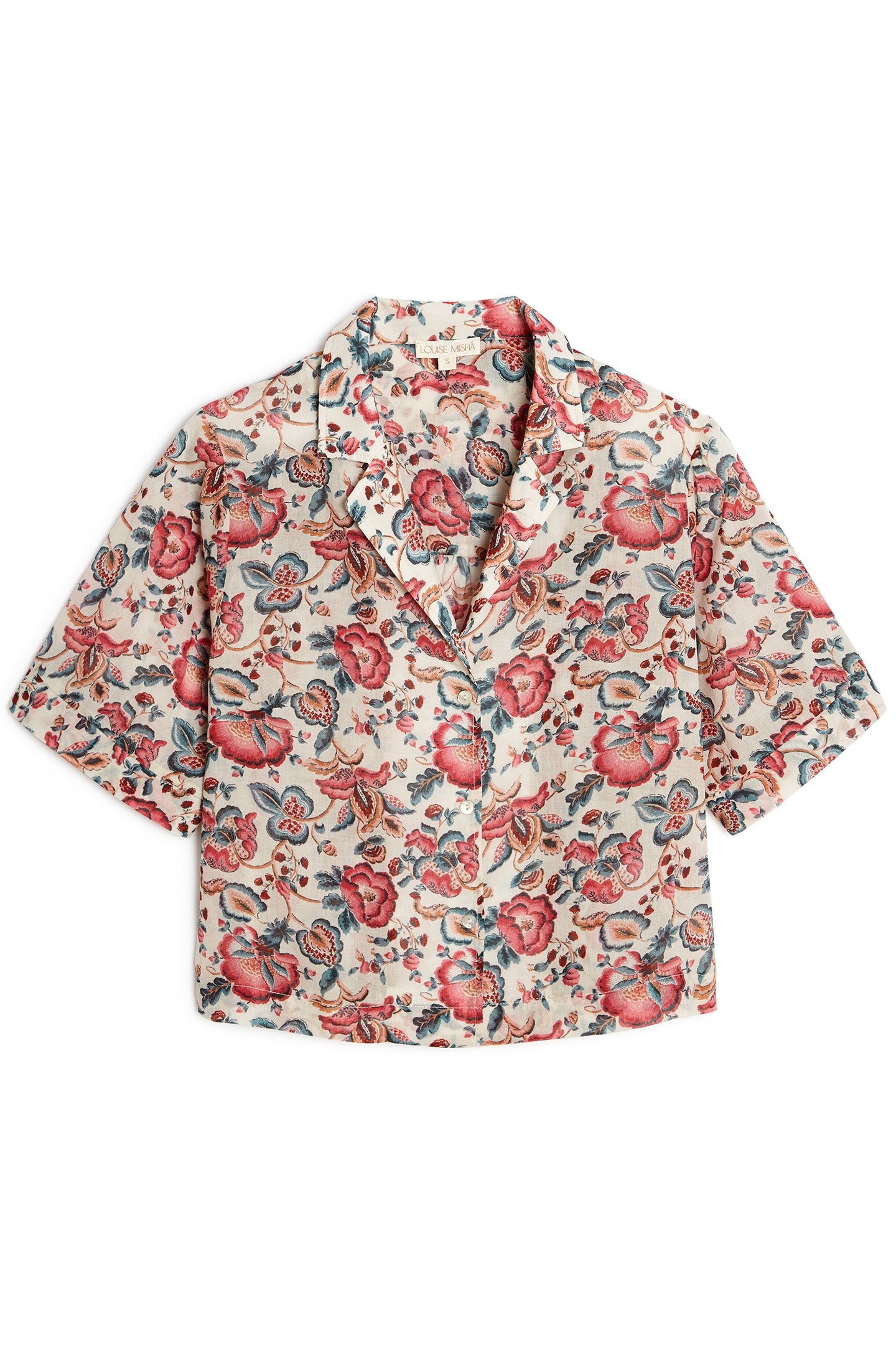 PAJAMAS TOP LOULOU CREAM INDIAN FLOWERS 2