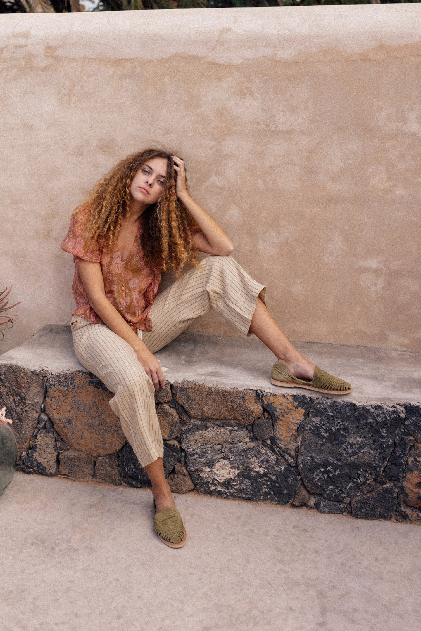 BLOUSE ALI BRONZE GARDEN FLOWER 5