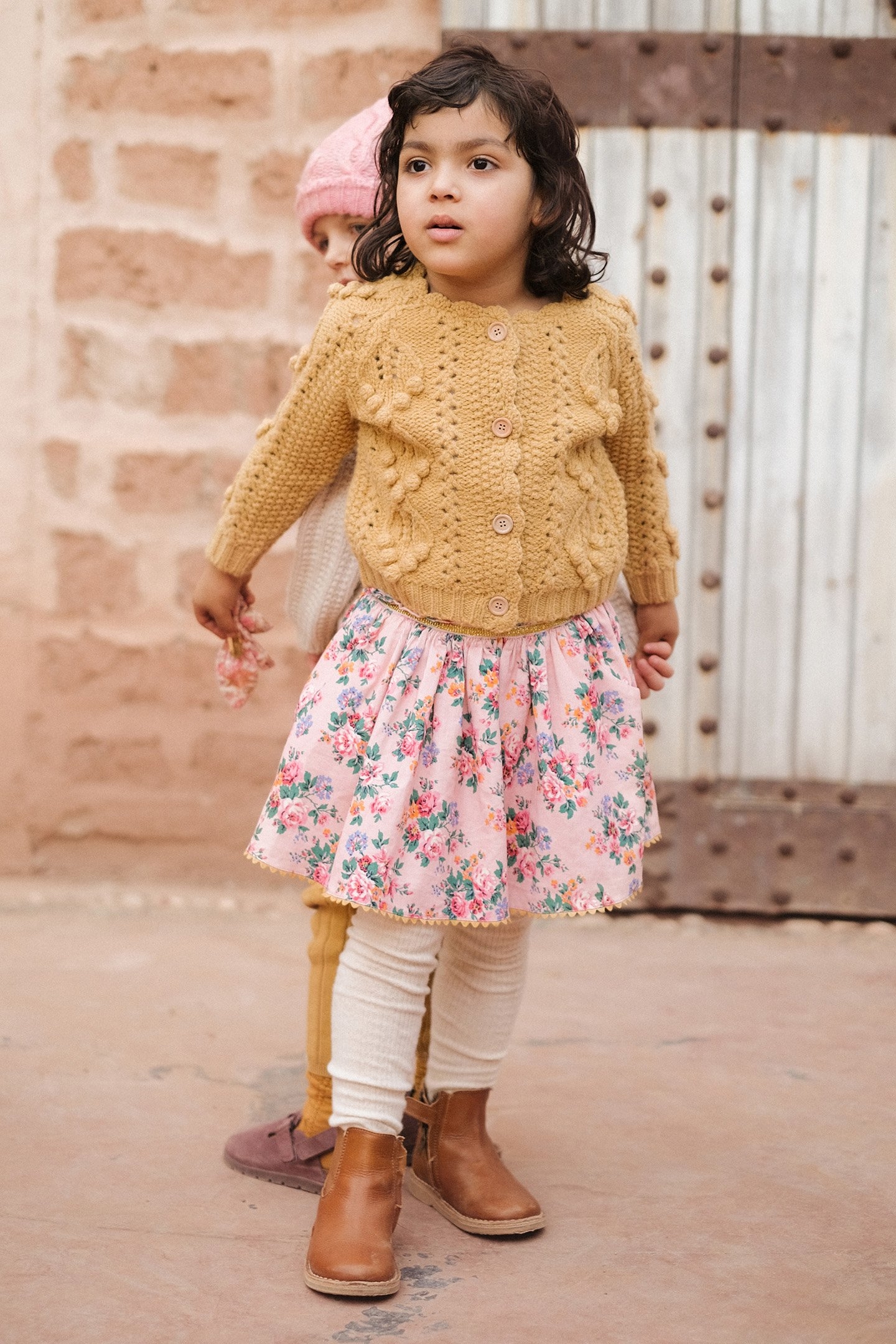 SKIRT CEPHEE PINK SEYLAN FLOWERS 2