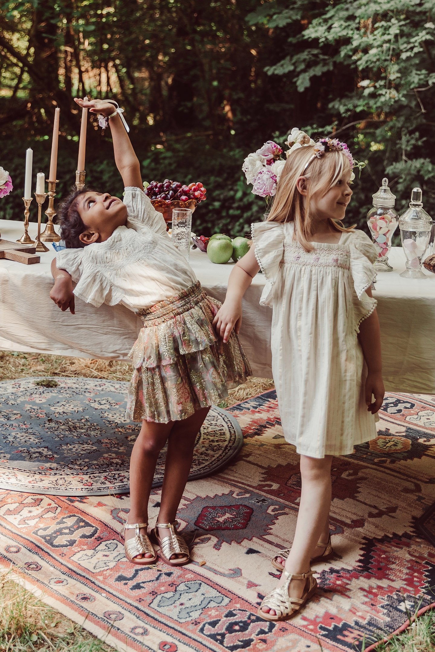 SKIRT ROUMIA KHAKI WILD BOUQUET 4