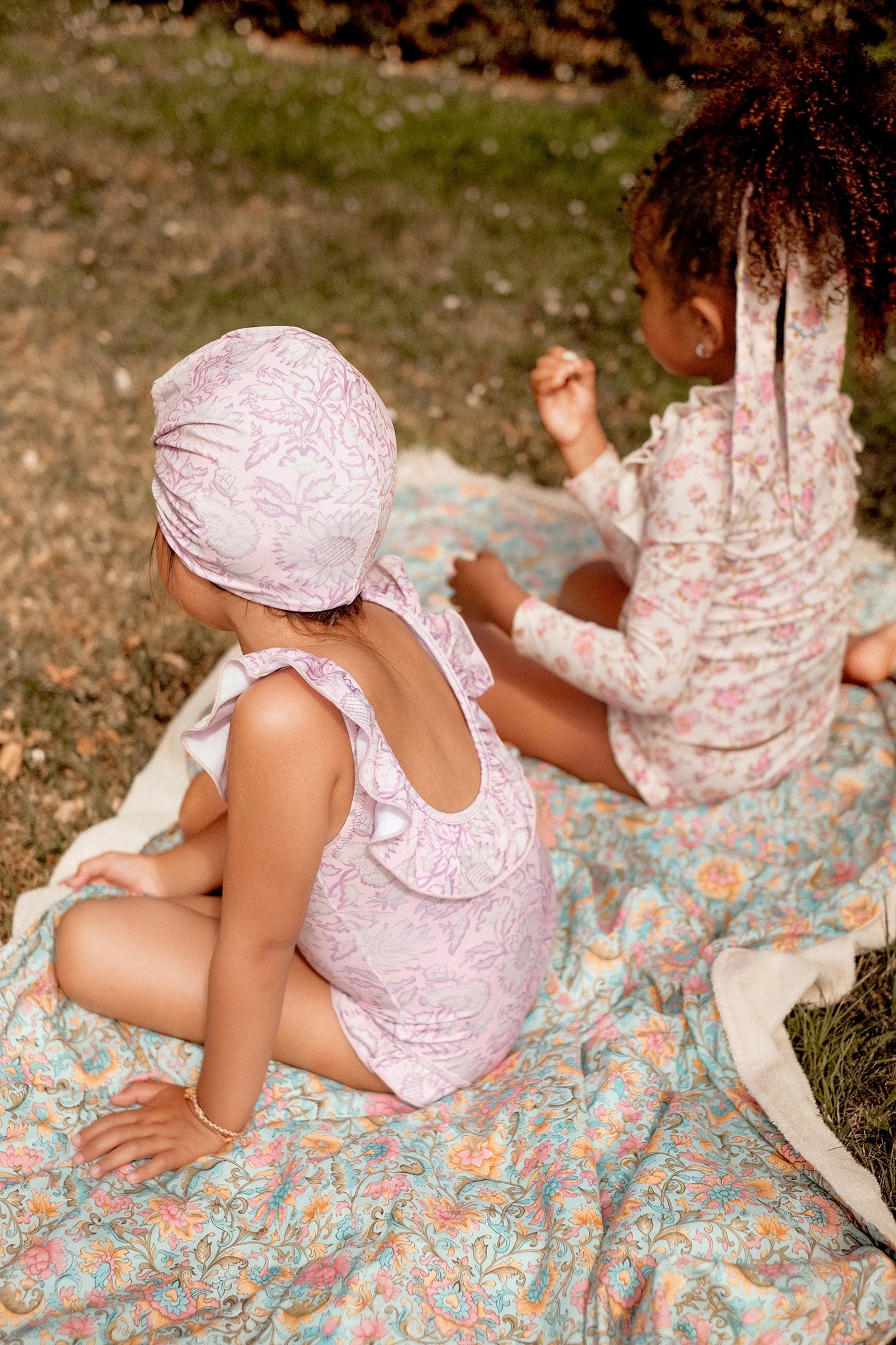 BATHING SUIT ANDREA PINK DAISY GARDEN 1