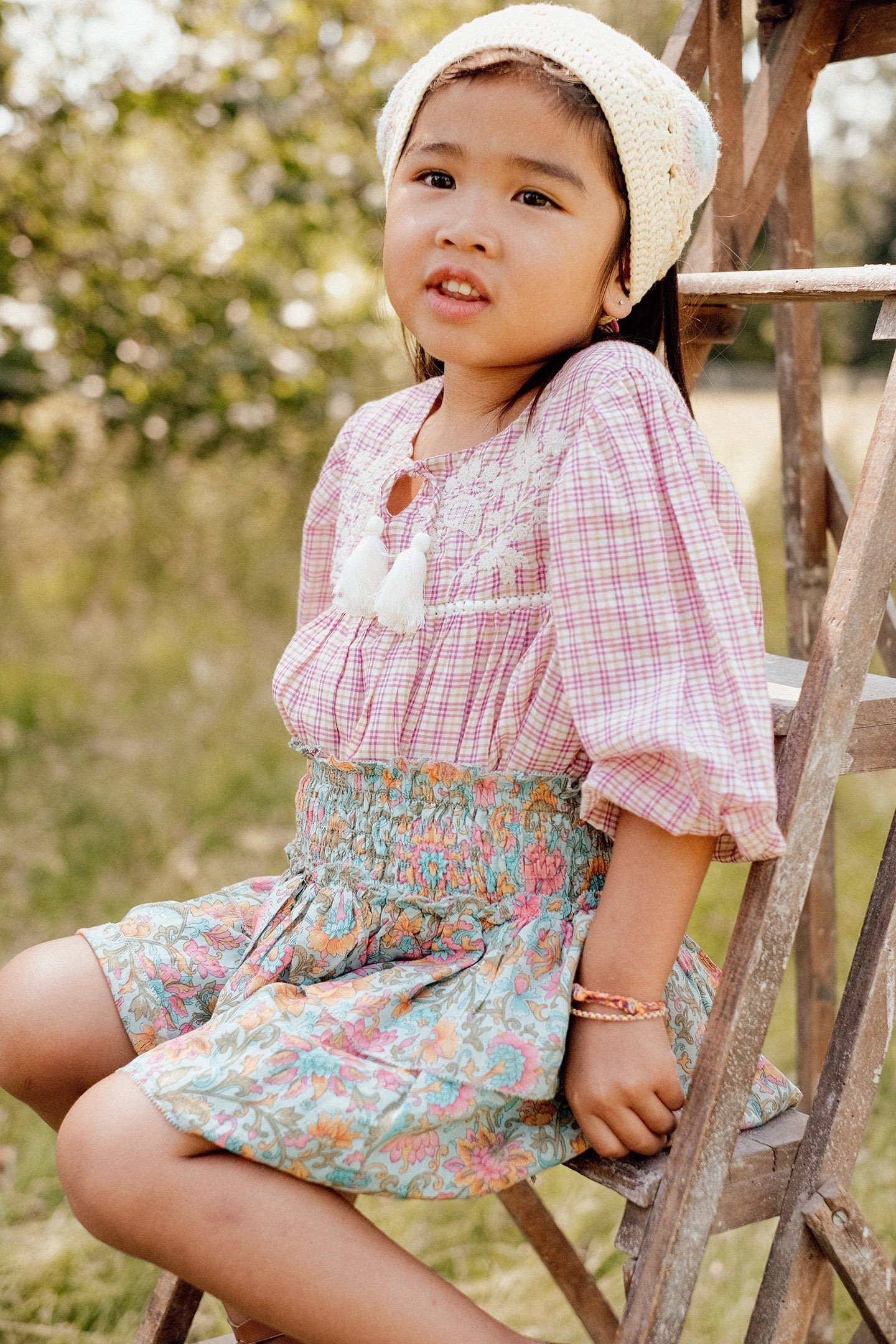 BLOUSE VALLY FUCHSIA TARTAN JOY 3