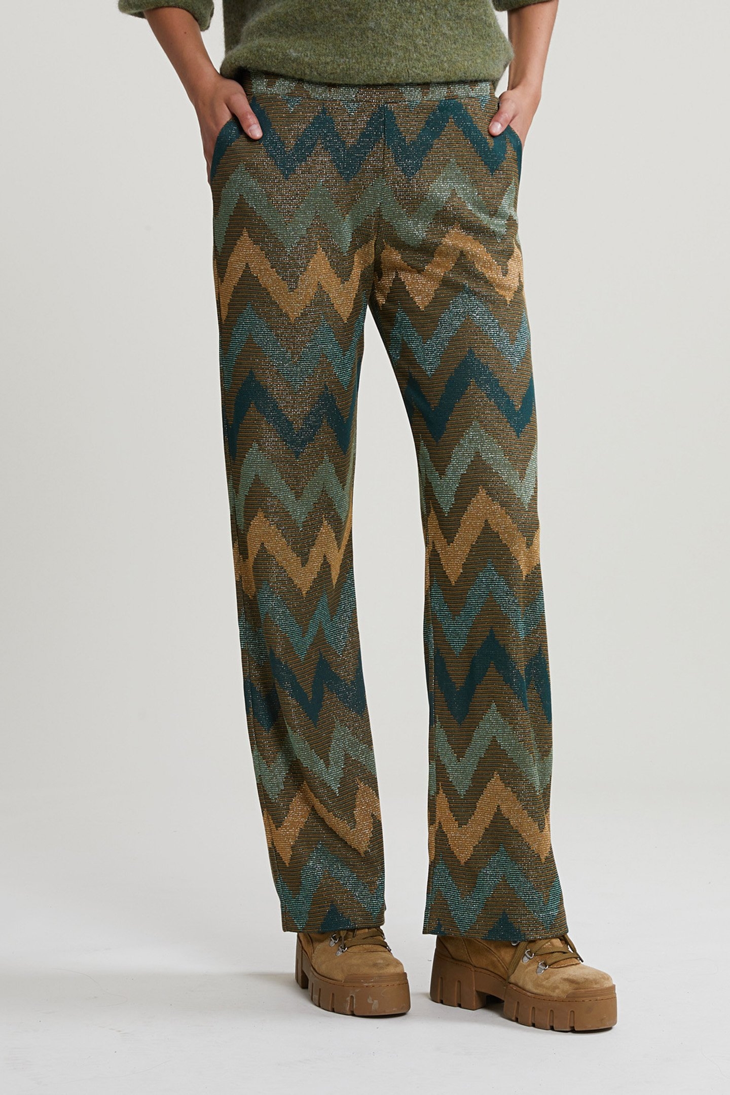 KHAKI/BROWN KNITTED FANTASY PANTS 1