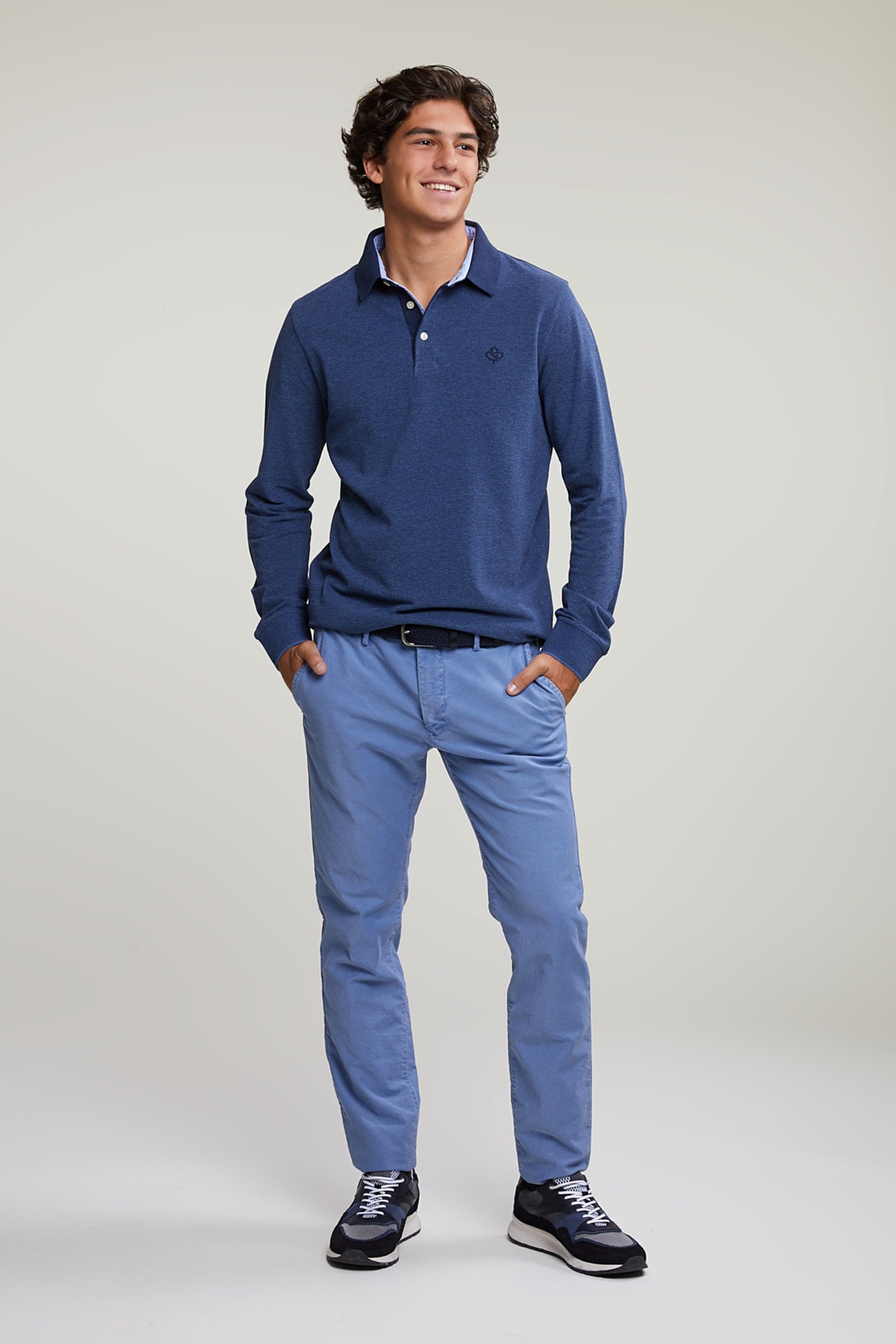 SLIM FIT BASIC CHINO PANTS COLORADO BLUE 3