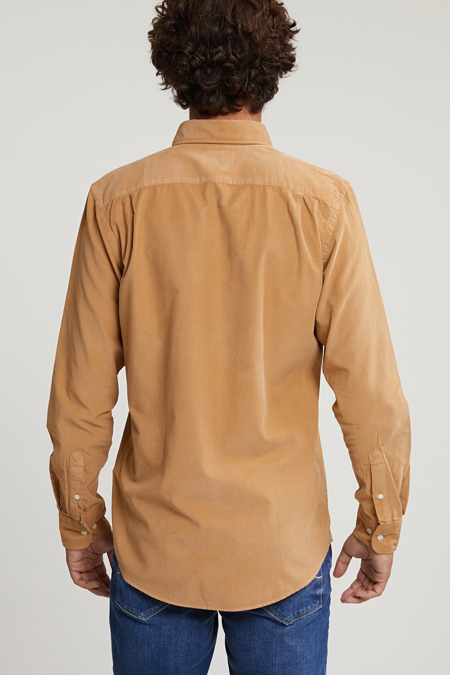 CUSTOM FIT CORDUROY SHIRT MAPLE SYRUP 2