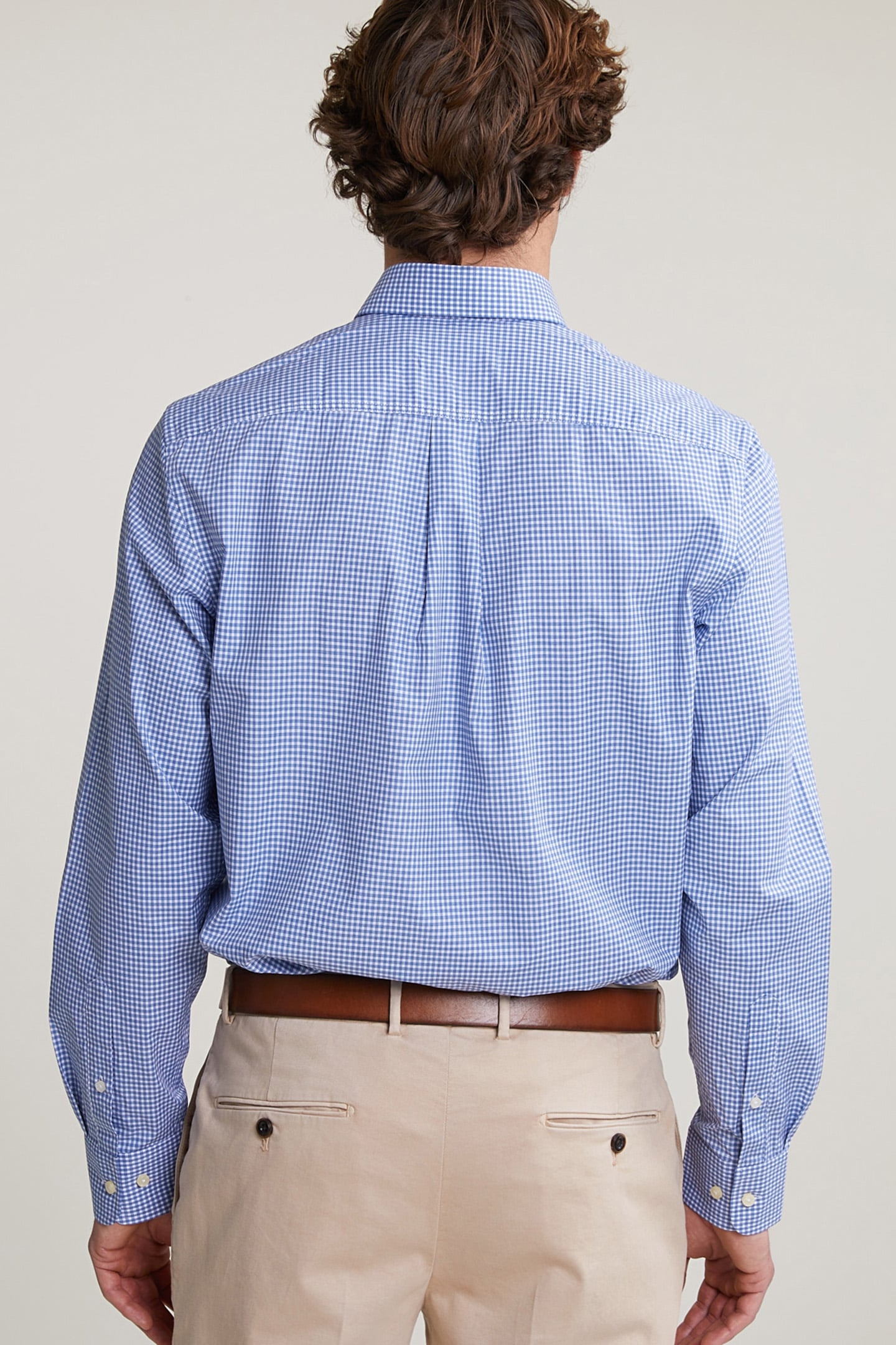 REGULAR FIT CHECKED SHIRT BLUE/WHITE 2