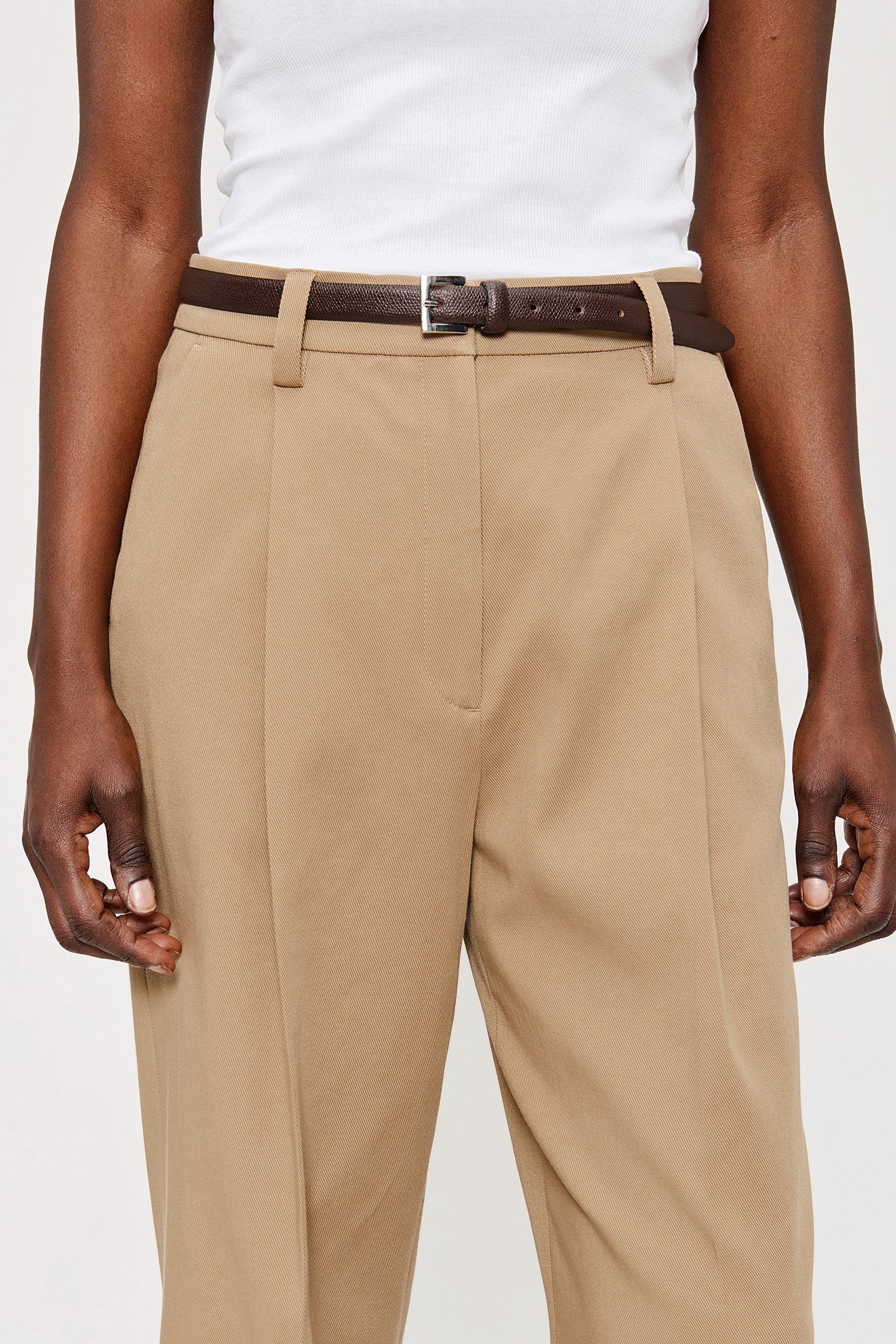 COTTON DRILL WAIST PANTS STRAW 4