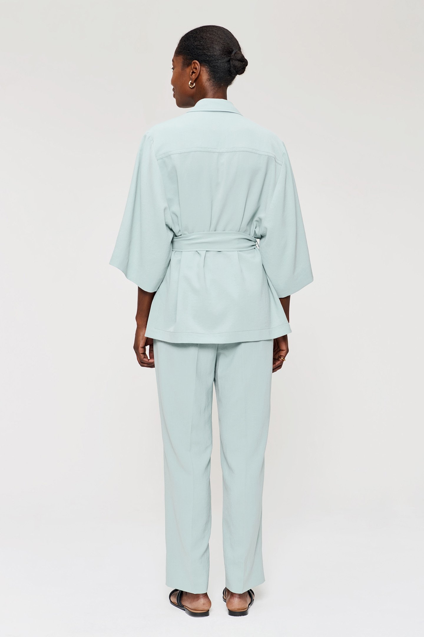 JAP CREPE KIMONO JACKET SEAFOAM 2