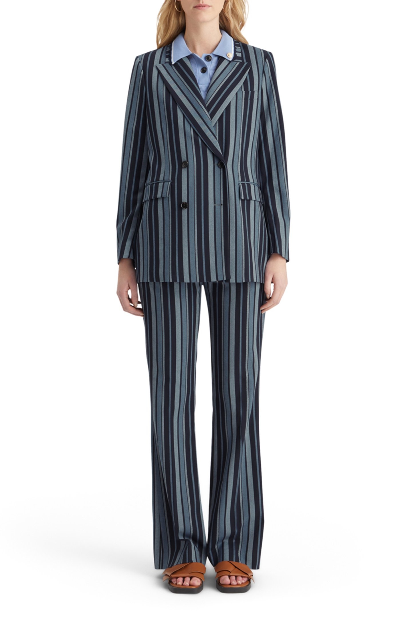 FITTED DB STRIPED BLAZER BLUE SCHOOL STRIPE 3