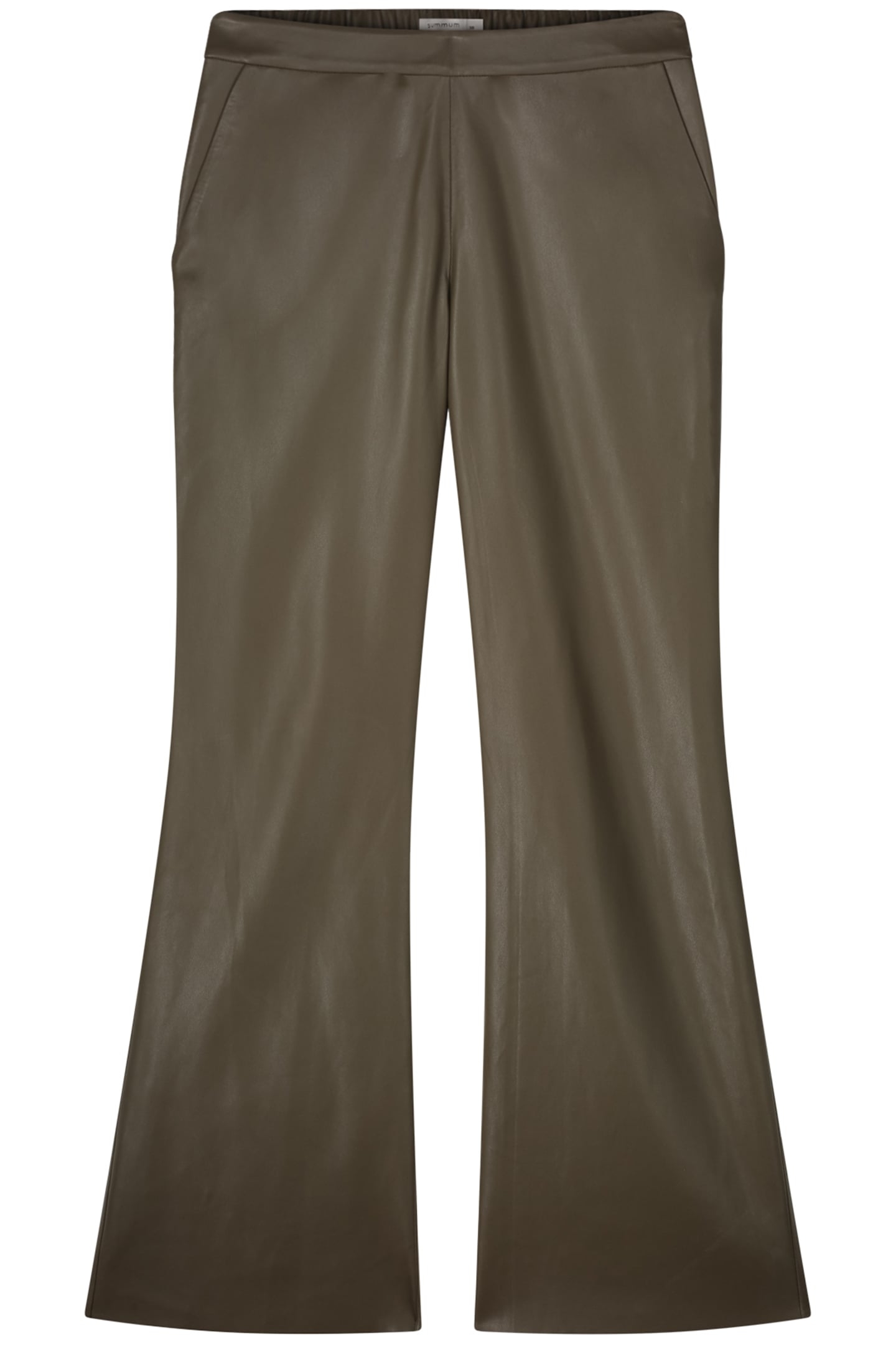 PU PANTS VEGAN LEATHER OLIVE 1