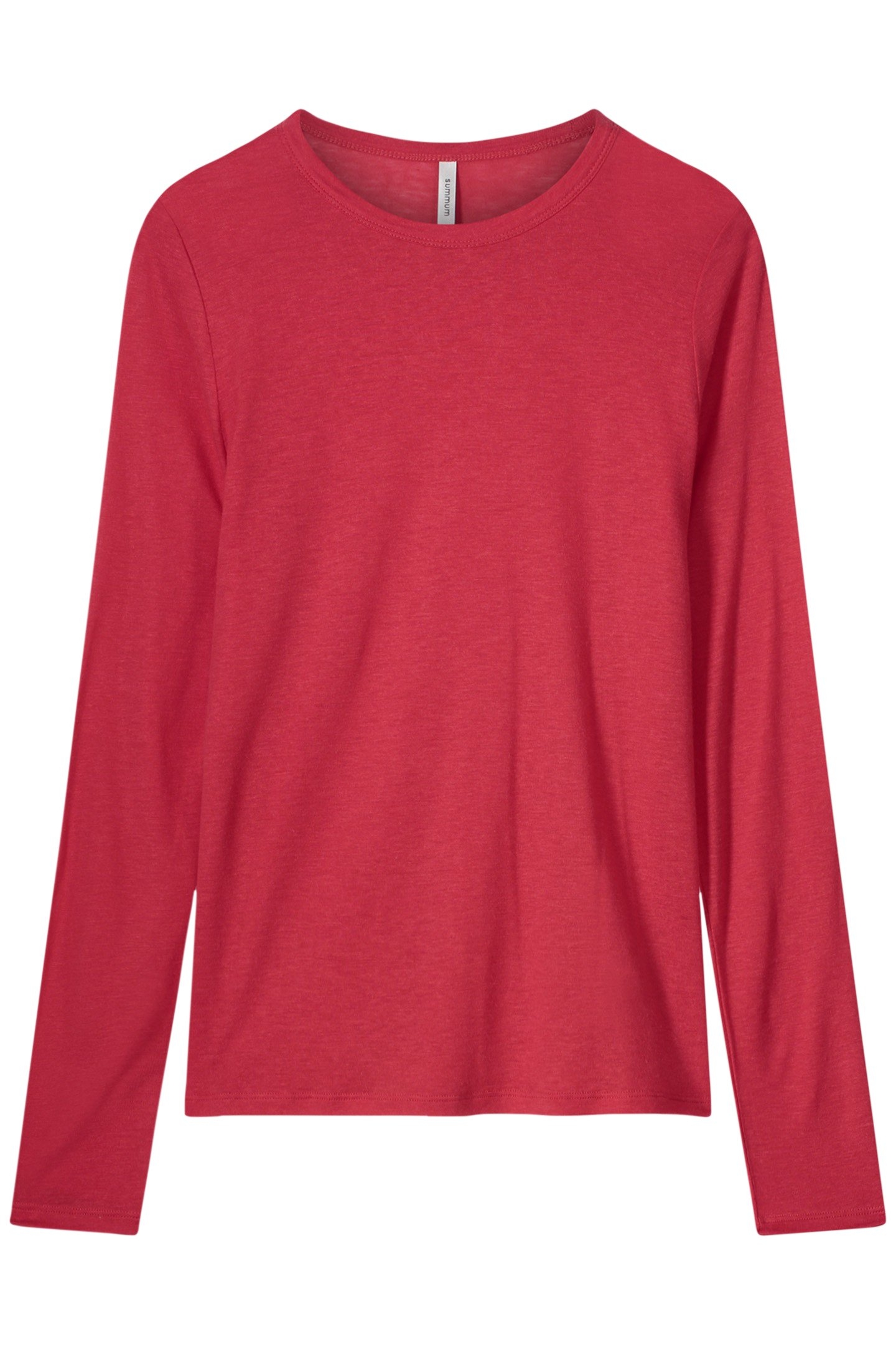 ROUND NECK TOP LYOCELL WOOL BASICS TRUE RED 3