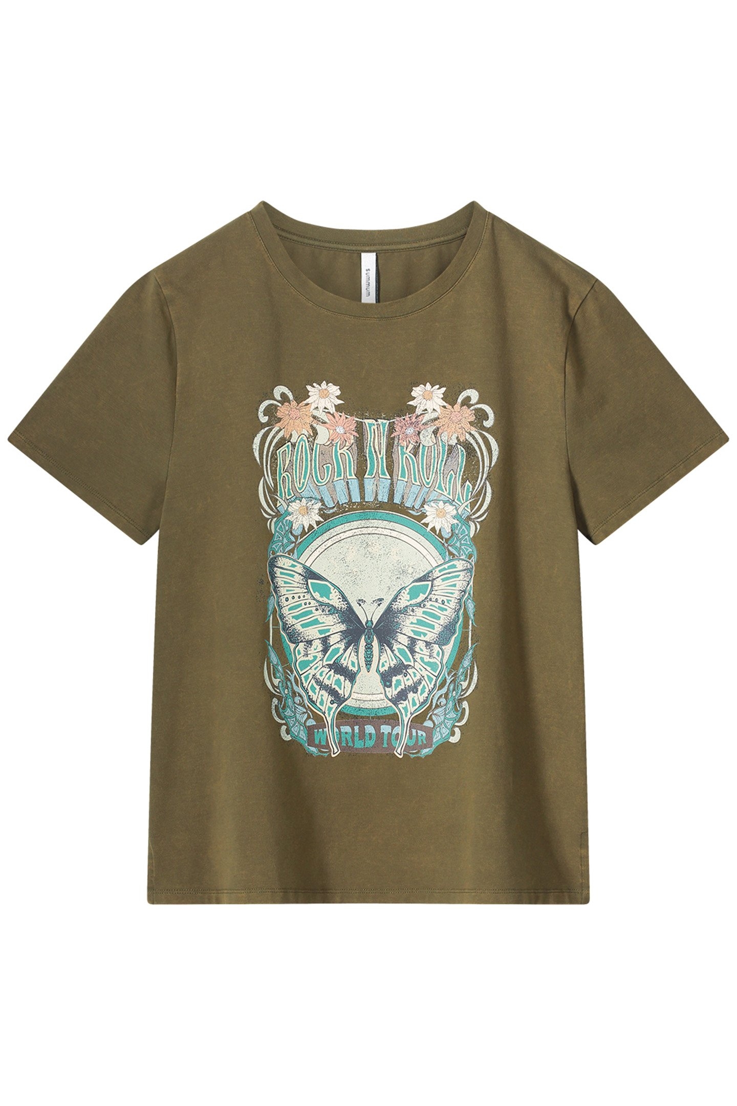 ROUND NECK T-SHIRT OLIVE 3