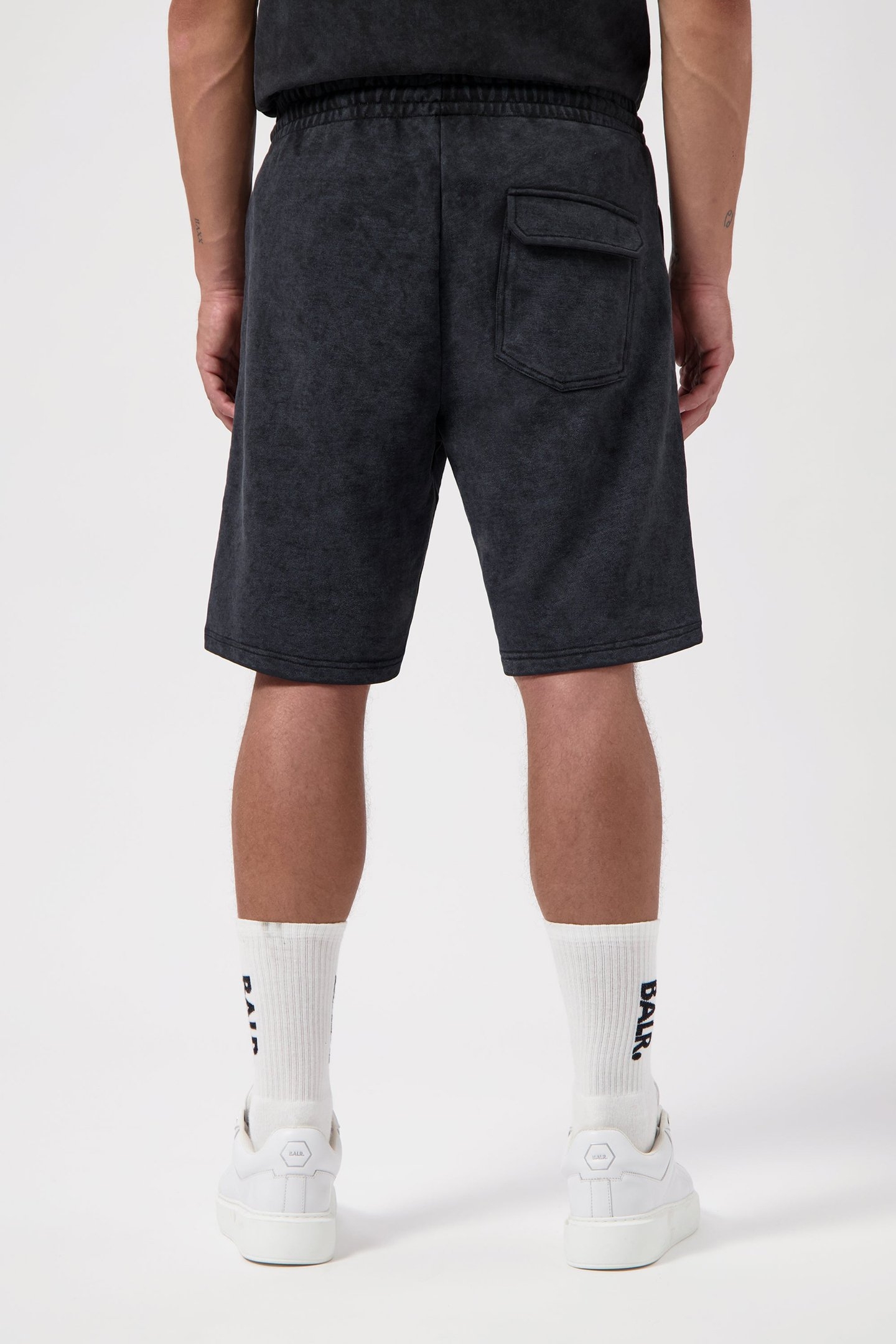 URBAN WASHED SWEAT SHORTS JET BLACK 2