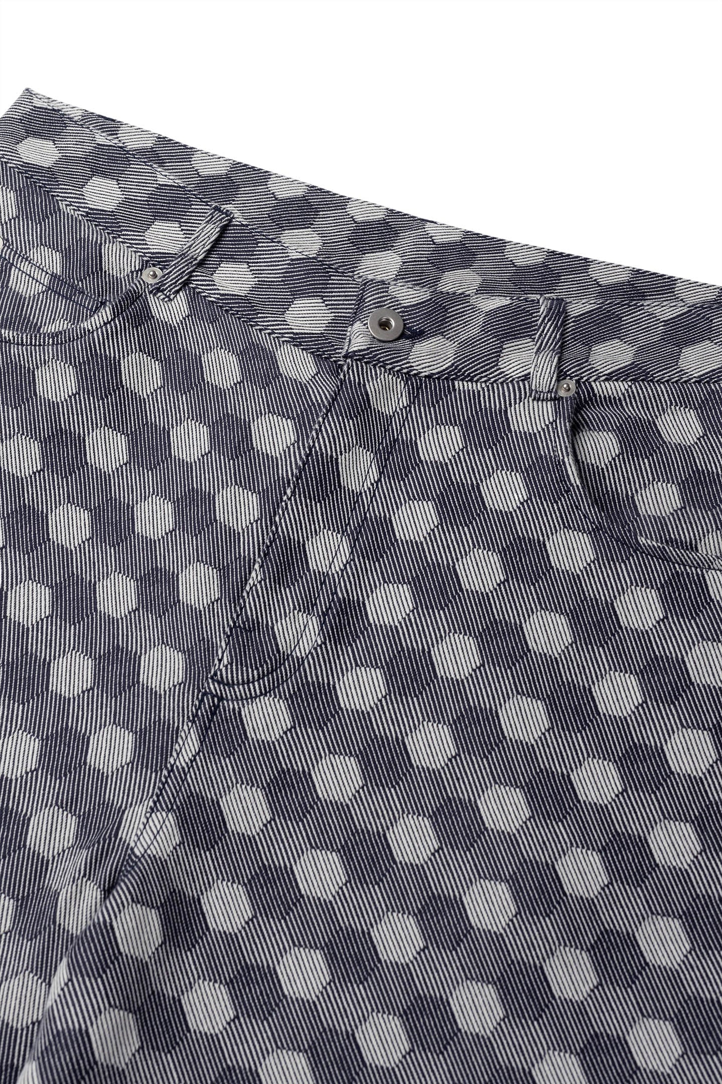 HEX JACQUARD RELAXED SHORTS INDIGO 6