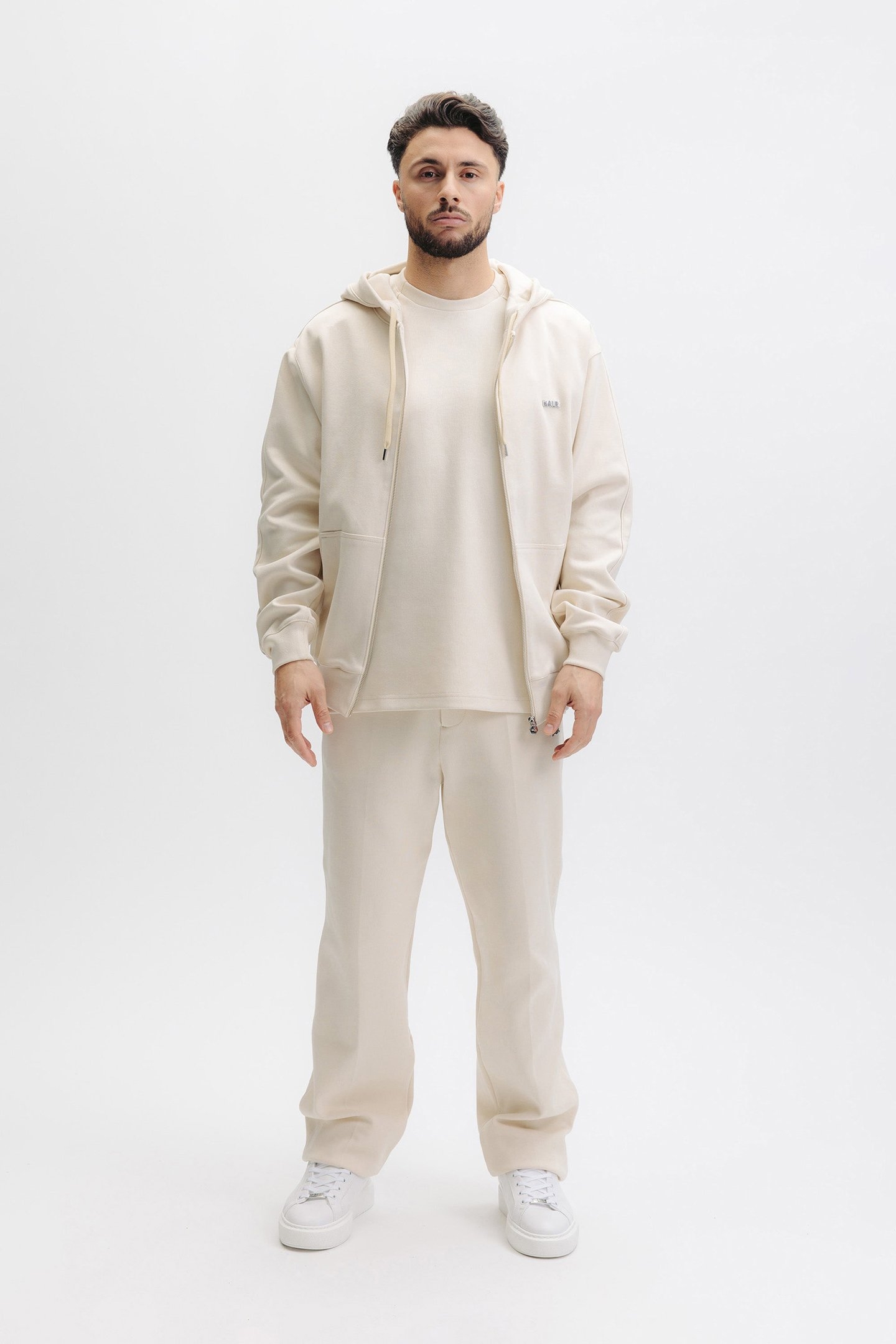 Q SERIES ZIP THROUGH HOODIE WHITE SWAN 1