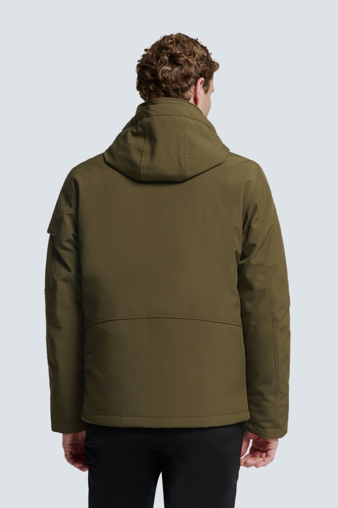 JACKET SHORT FIT HOODED SOFTSHELL STRETCH TAUPE 2