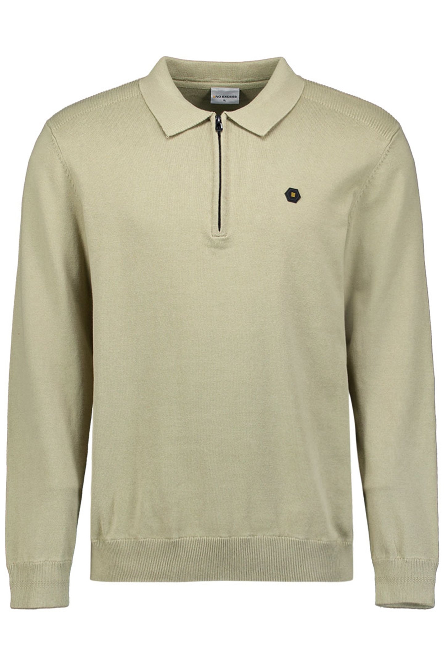 PULLOVER POLO HALF ZIPPER SOLID KNIT SMOKE 1