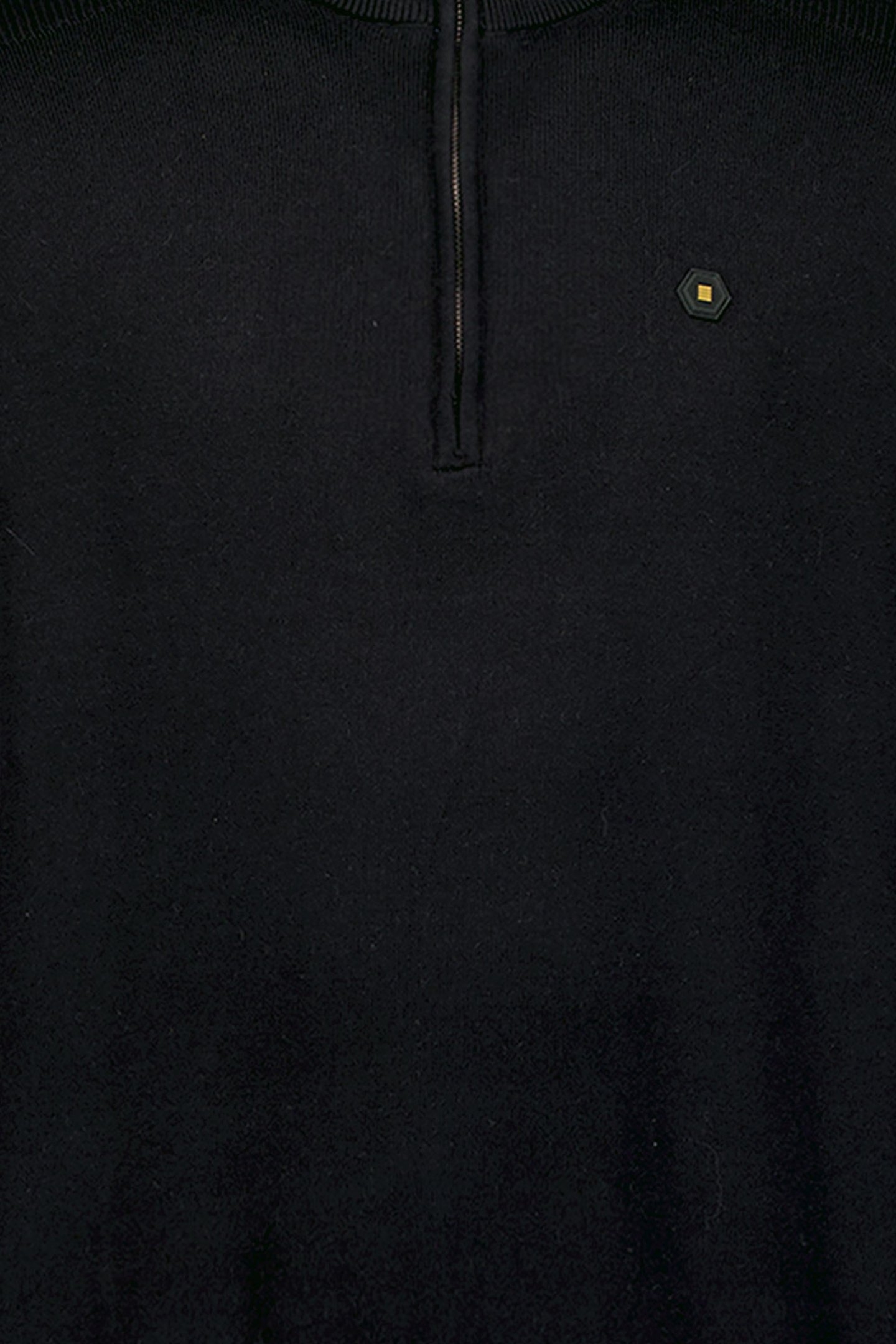 PULLOVER HALF ZIPPER SOLID KNIT BLACK 3