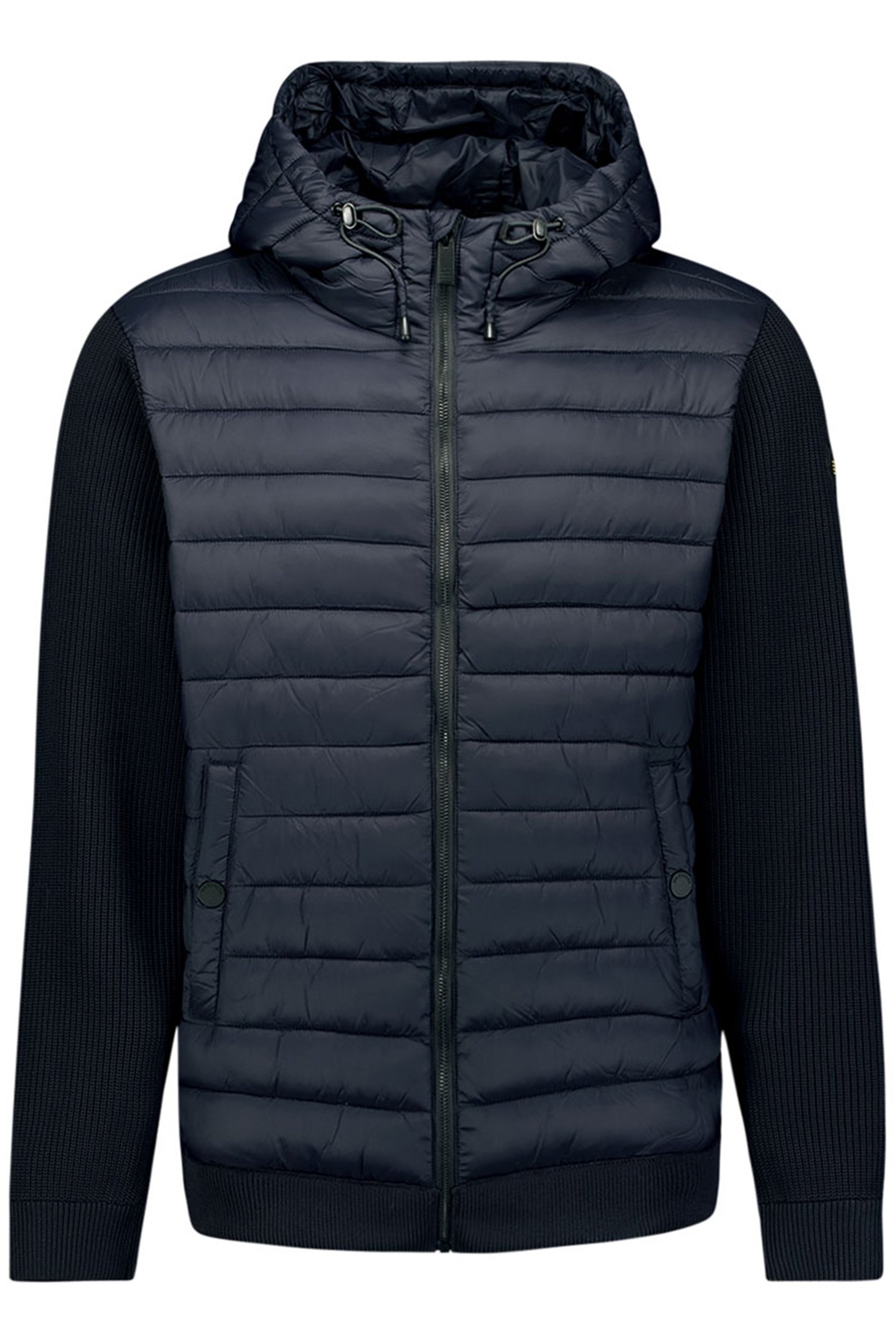 JACKET HOODED PADDED MIX WITH KNIT NIGHT 1
