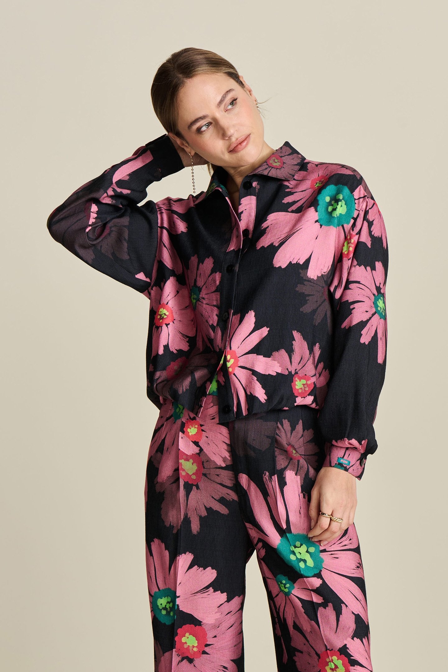 BLOUSE - BIG BLOOMING PINK 1