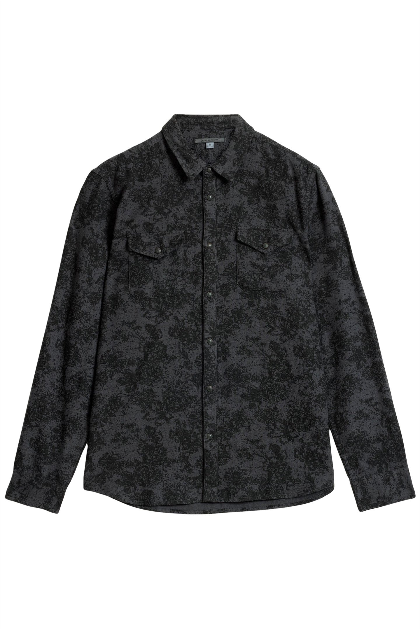 MARSHALL WESTERN SHIRT INFLORAL PRINT FL CONCRETE GRY 2