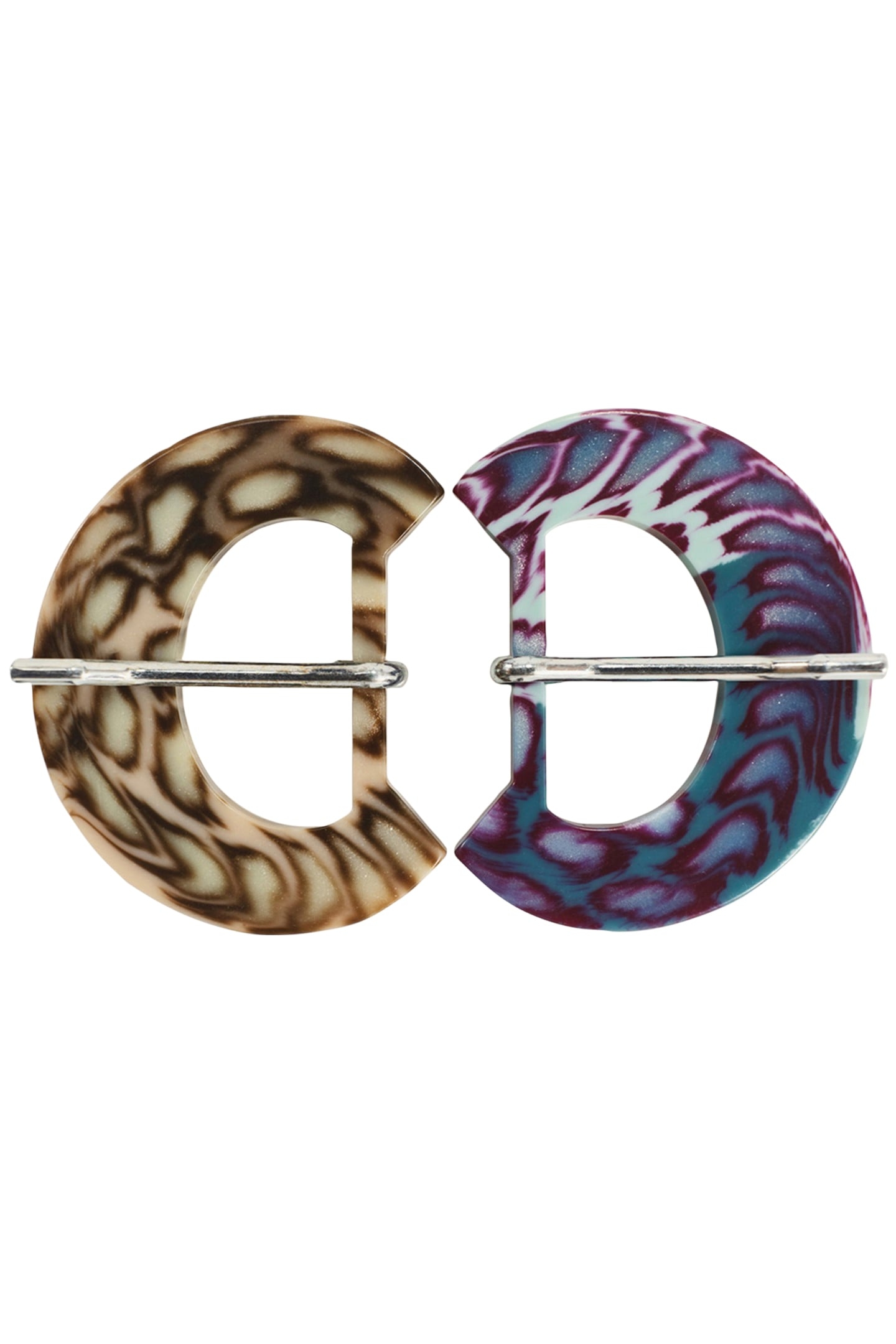 AMAL - REMOVABLE ALMOND BELT BUCKLE IN DECORATIVE RESIN 1