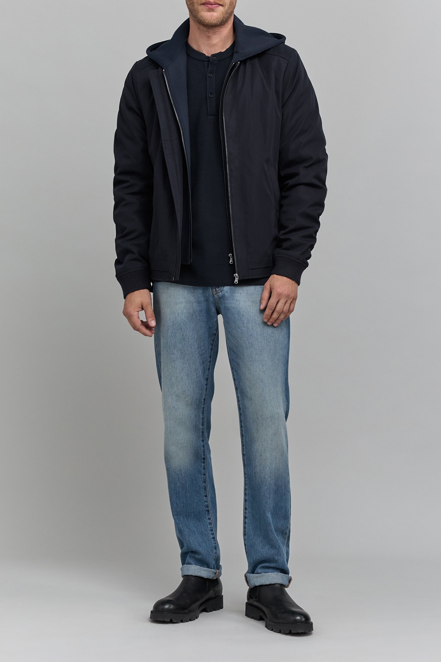 NAVY BOMBER WITH TRIM 2