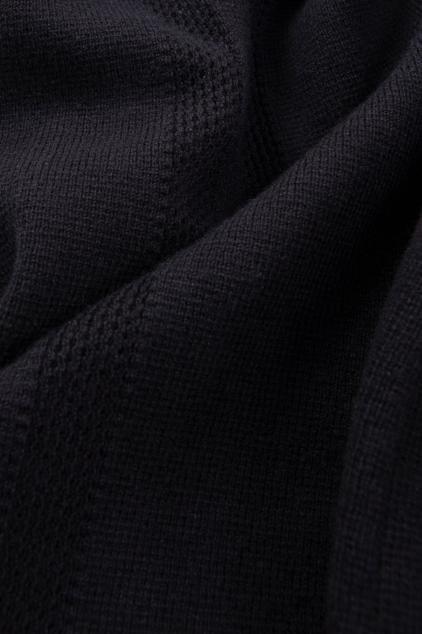 PURE EDITION-BLACK KNITTED ZIP-UP CARDIGAN 7
