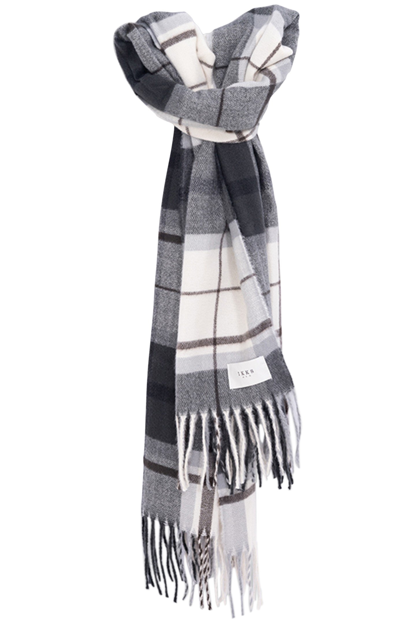 ECRU PLAID SCARF 1