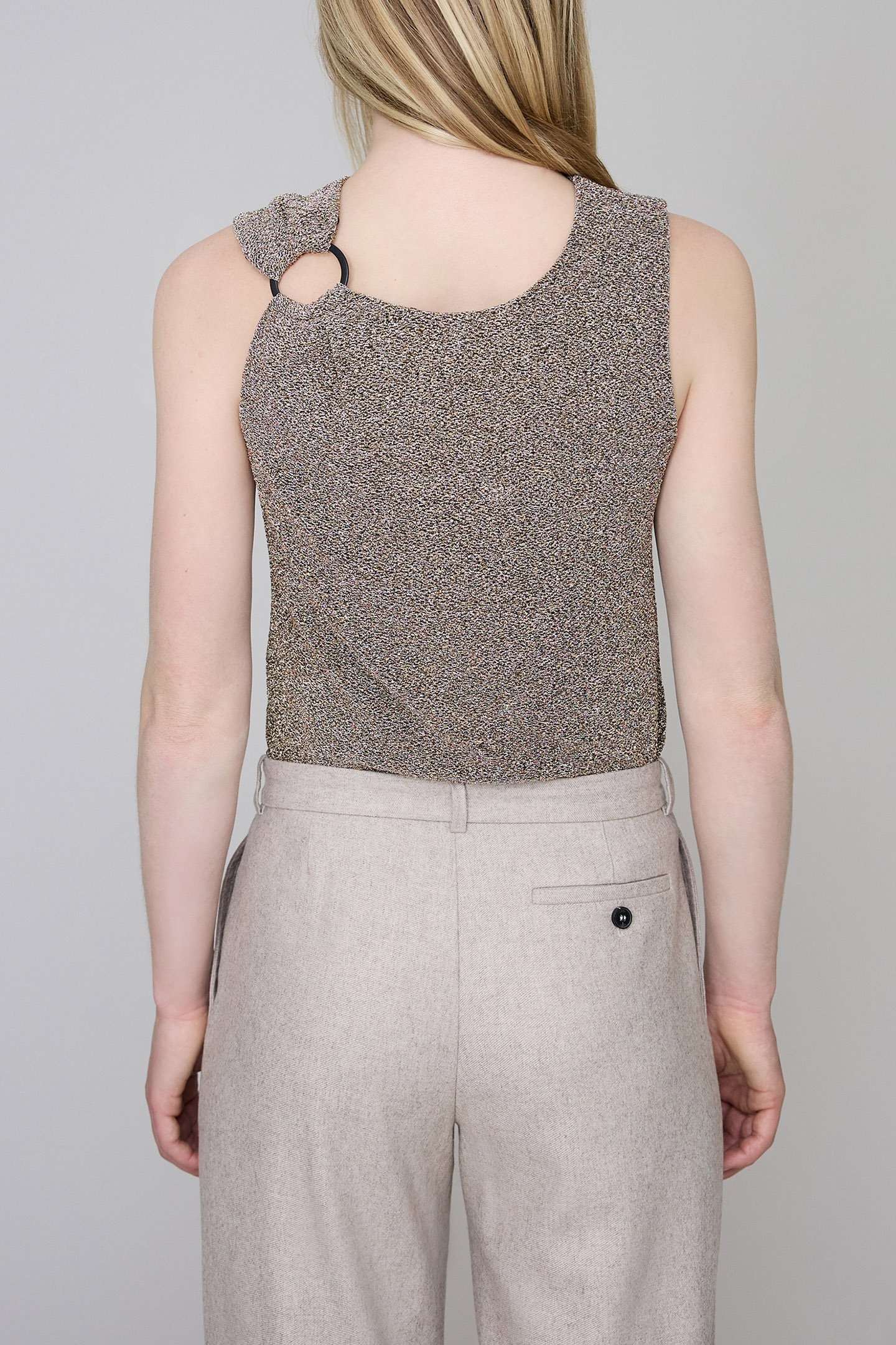 PURE EDITION-ASYMMETRICAL LUREX MESH  TOP 2