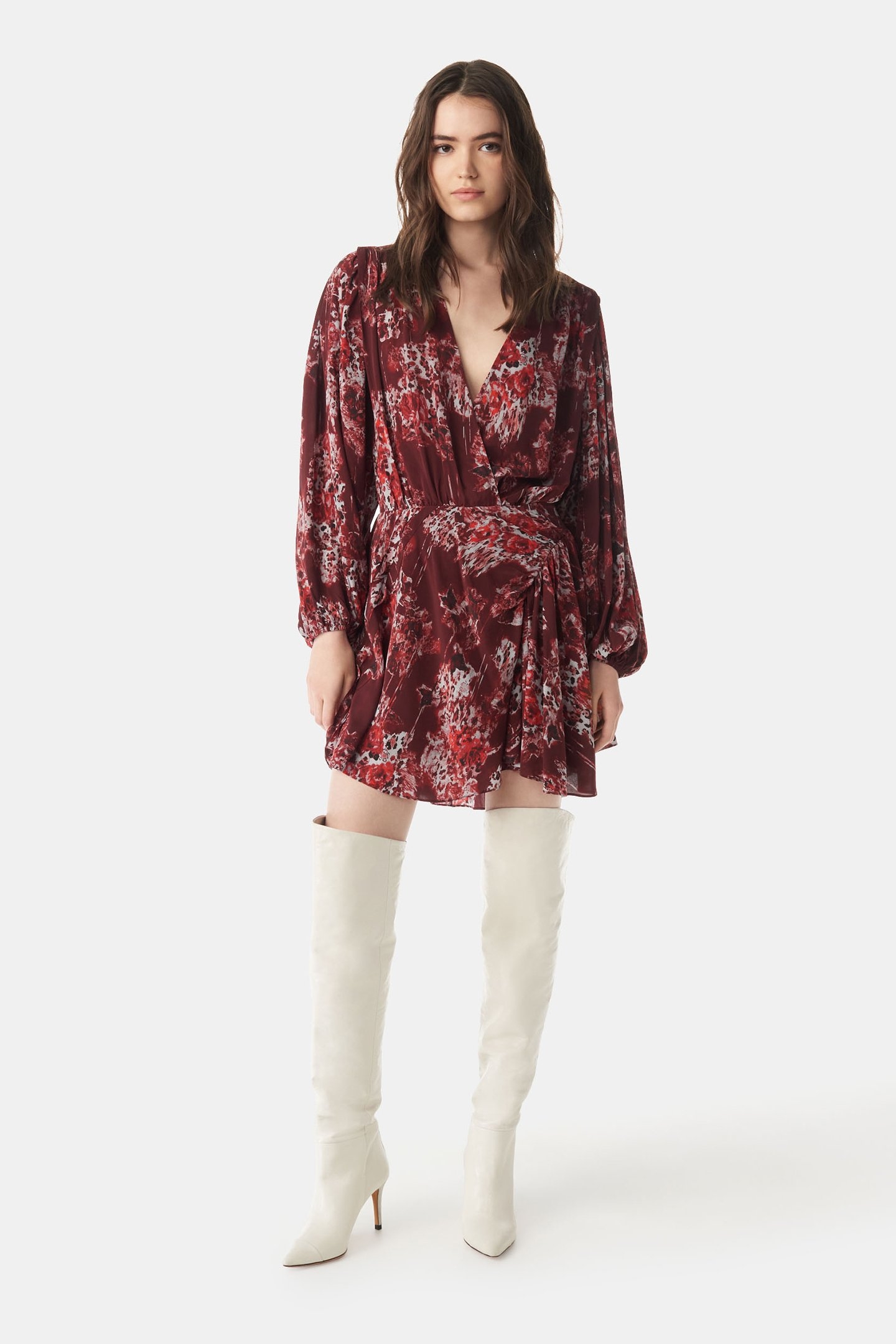 AZULA DRESS MULTICO BURGUNDY 2