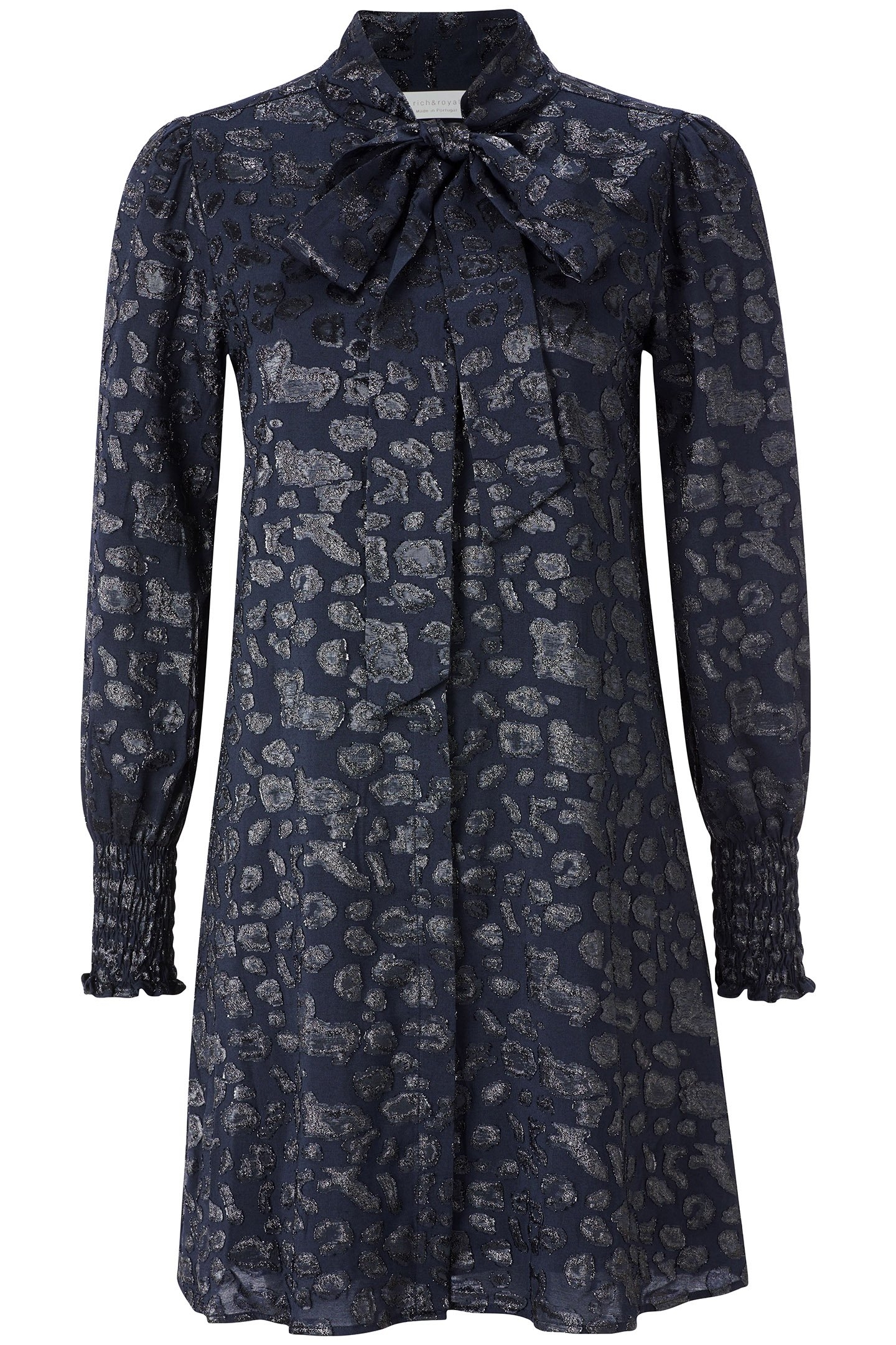 MINI DRESS WITH BOW MIDNIGHT BLUE 4