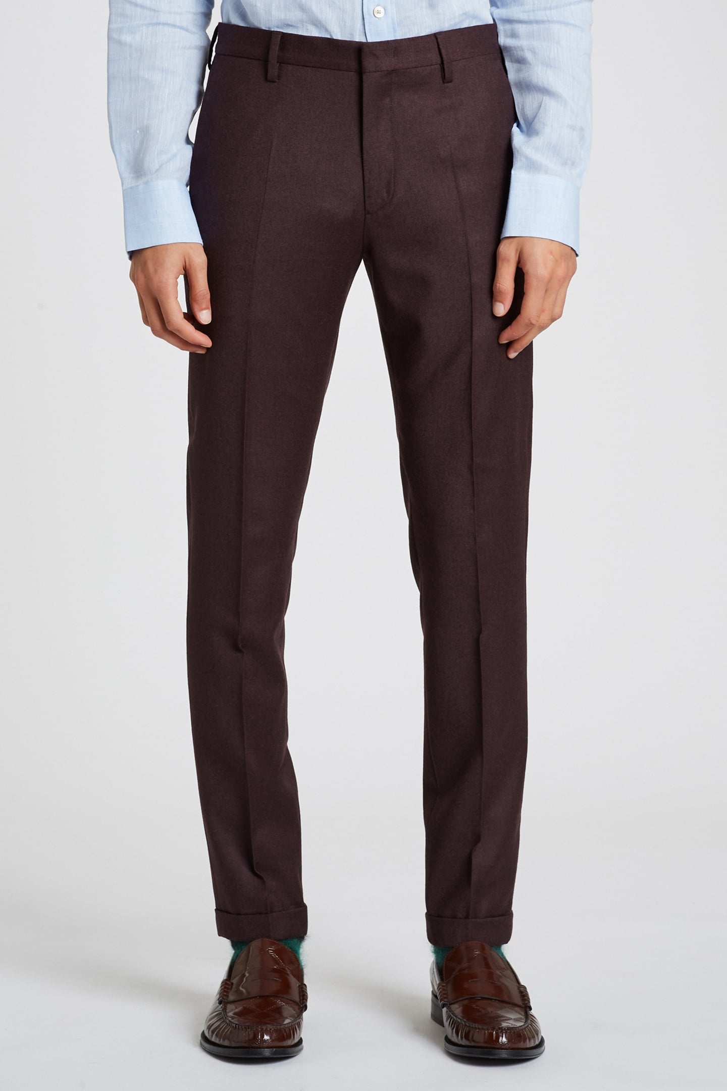 TROUSER VERY DARK RED 1